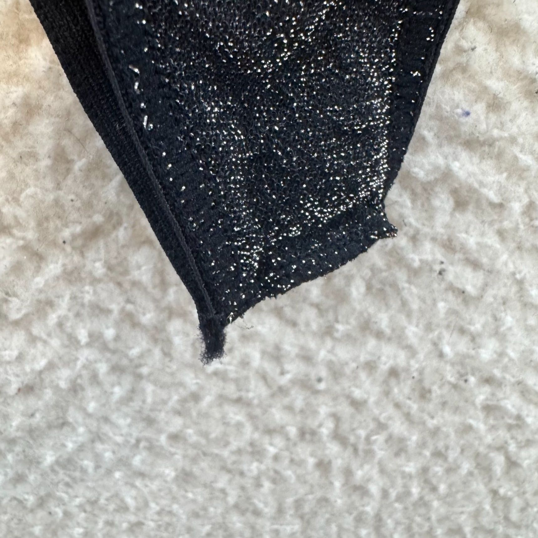 Vintage VINTAGE Y2K Bodysuit One Piece XS Black Sparkle Glitter Cut-Out Rave Club Womens XS Size XS / US 0-2 / IT 36-38 - 5 Thumbnail