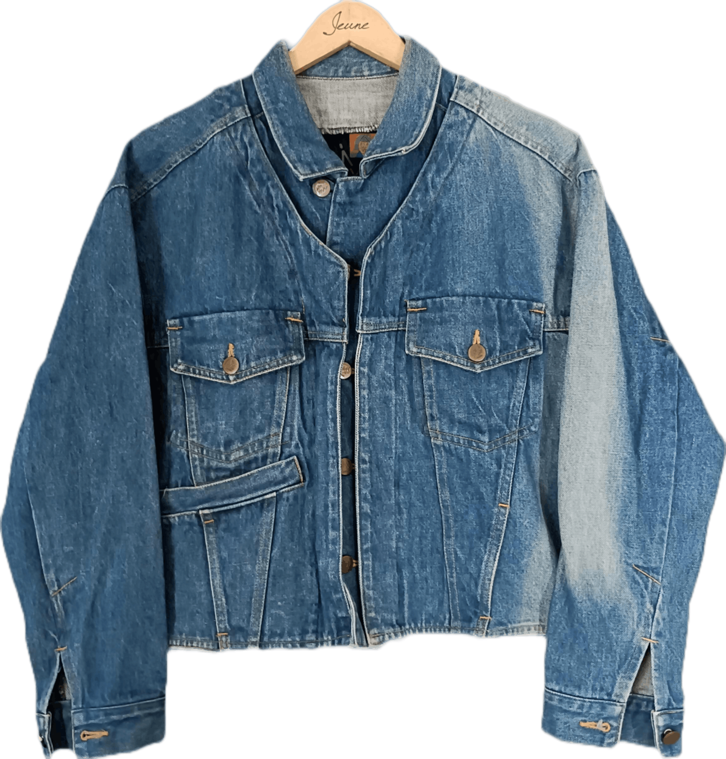 Michiko Koshino London Vintage michiko koshino London Avant Garde denim jacket 80s Size US M / EU 48-50 / 2 - 1 Thumbnail