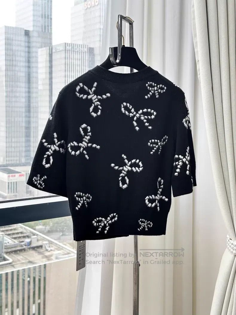 Chanel Chanel Short sleeves with white bow pattern Size XS / US 0-2 / IT 36-38 - 3 Thumbnail