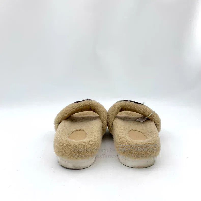 Gucci Gucci Light brown double G plush casual flat fur slippers Size US 5.5 / IT 35.5 - 4 Thumbnail