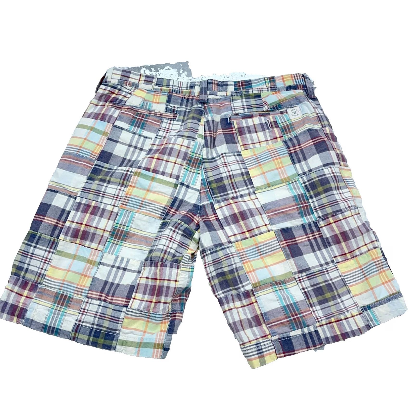 American Eagle Outfitters American Eagle Chino Shorts Men 30 Multi Plaid Patch Work Prep Casual Adult Size US 30 / EU 46 - 2 Thumbnail