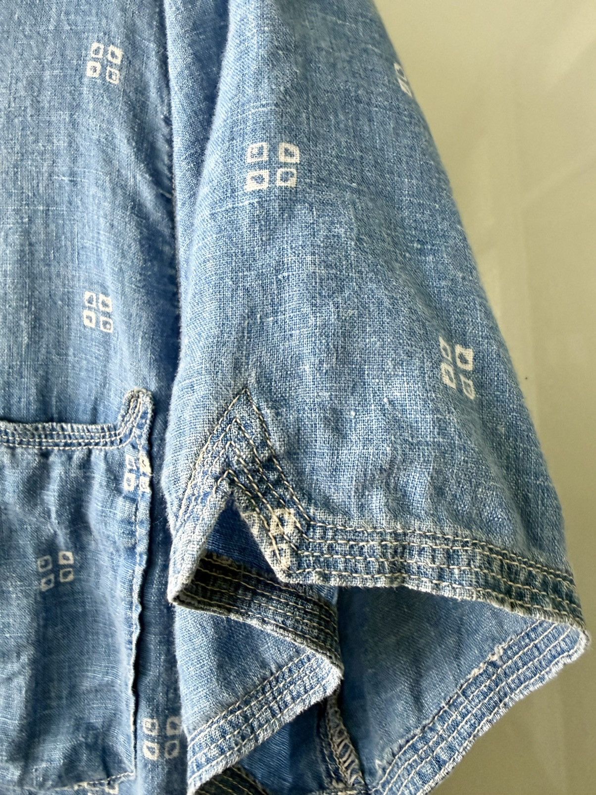 Kapital Indigo Dyed Linen Shirt Size US M / EU 48-50 / 2 - 8 Thumbnail