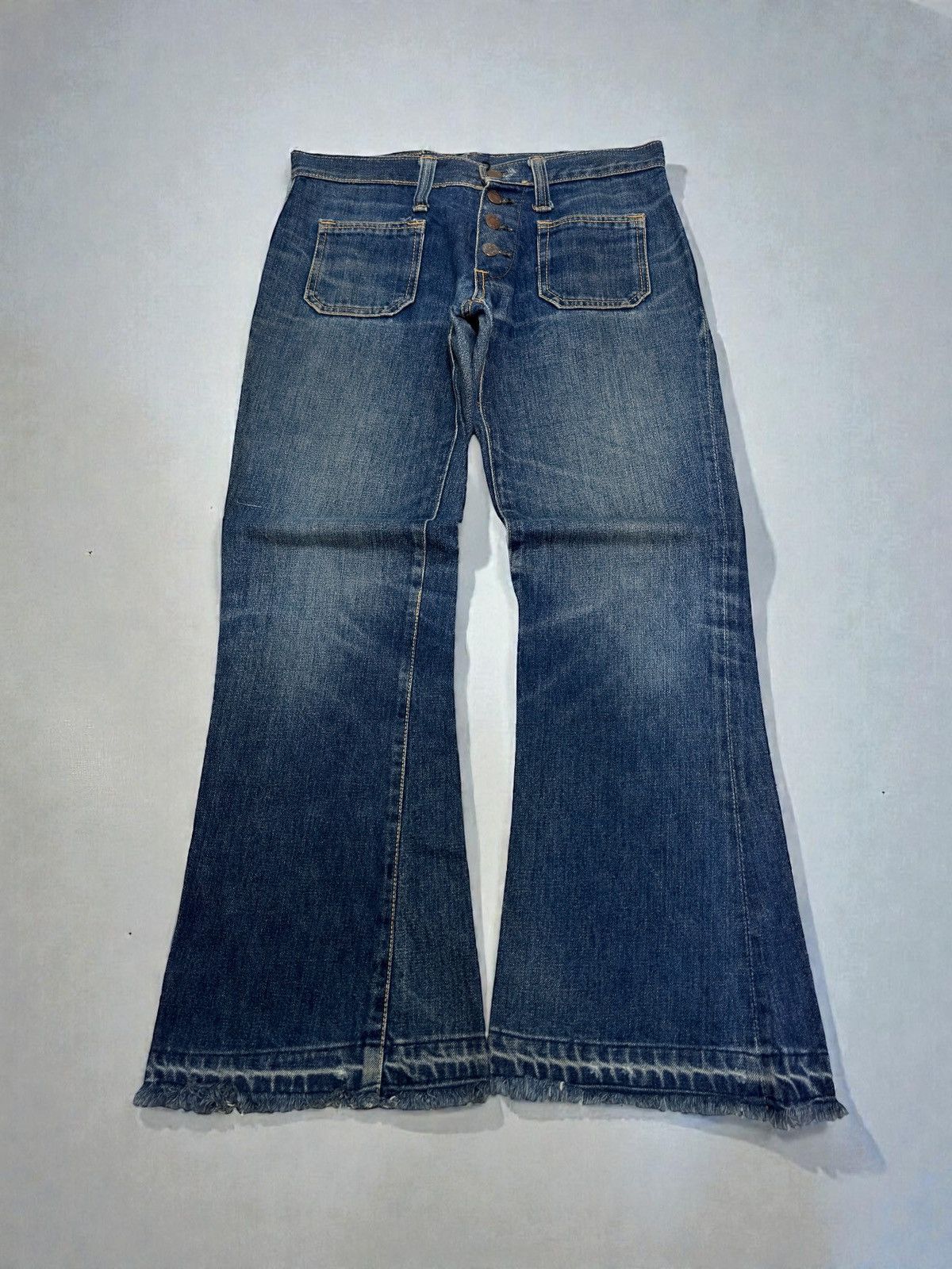 Hysteric Glamour Mc Campbell Release Hem Flare Denim Shorter Inseam Fit Size US 30 / EU 46 - 1 Thumbnail