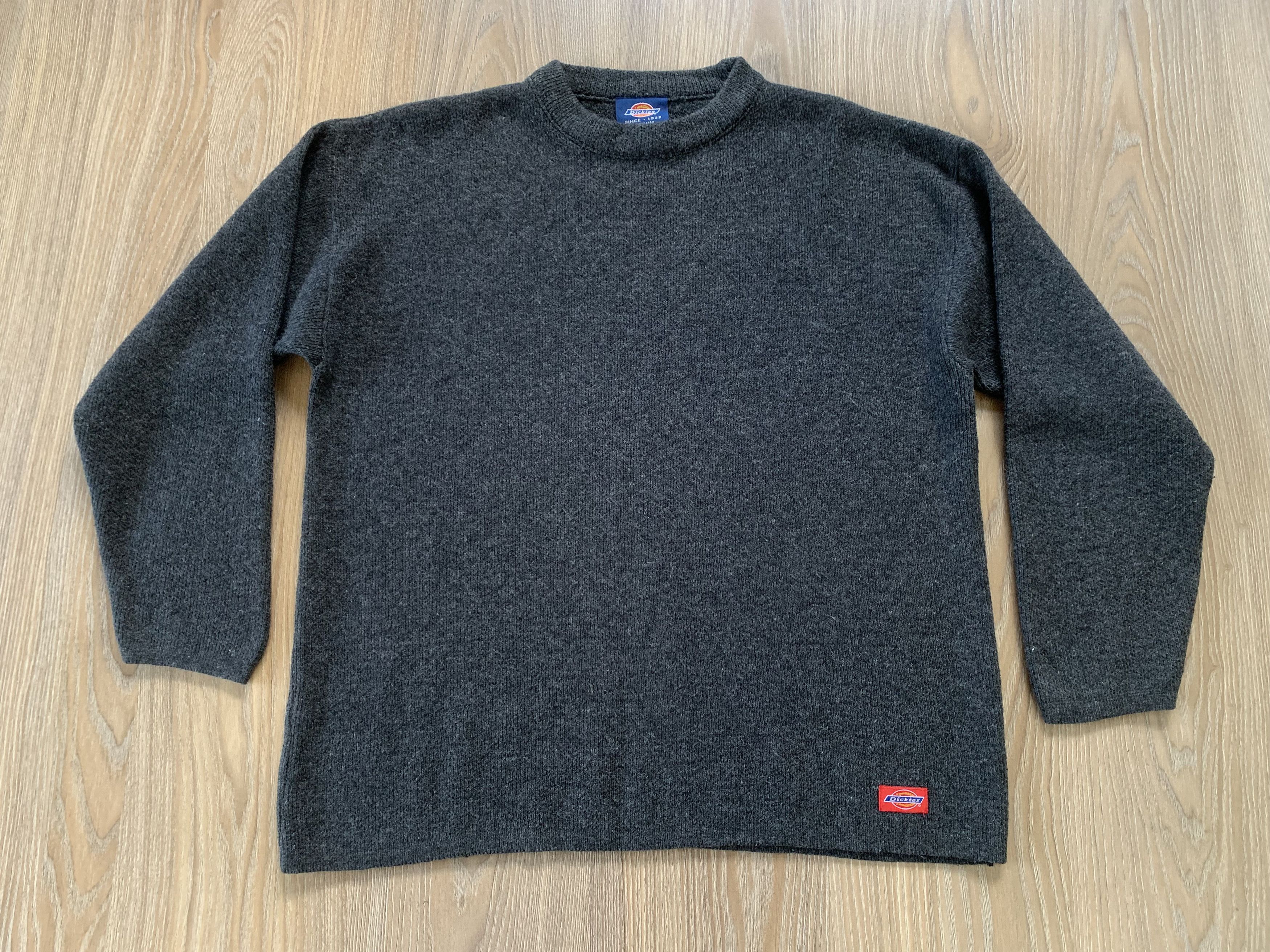 Dickies Dickies Mens Vintage Grey Wool Sweater Crew Neck Jumper Size US M / EU 48-50 / 2 - 2 Thumbnail