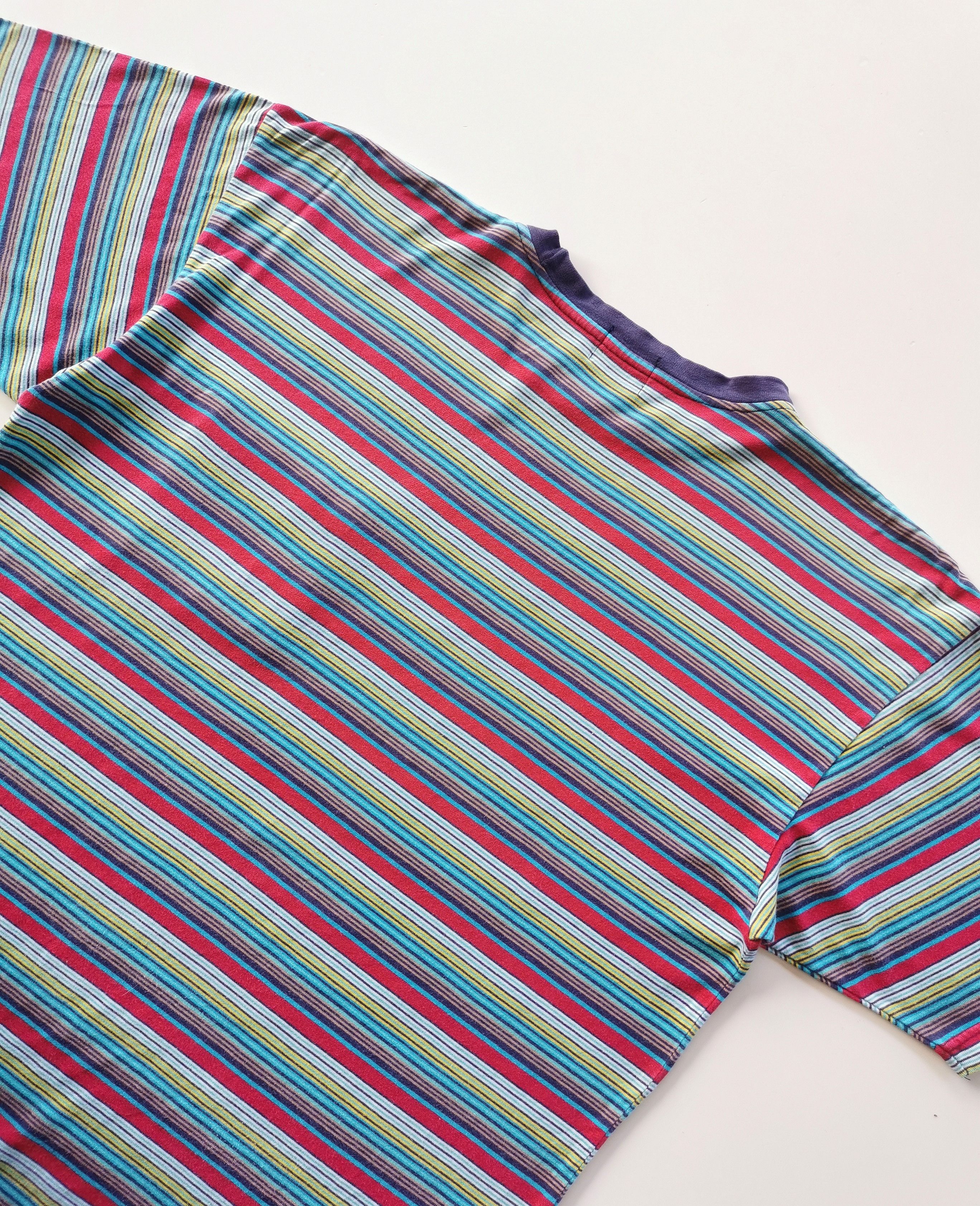 Levi's Vintage Levis Rainbow Stripe Pocket Tshirt Size US L / EU 52-54 / 3 - 6 Thumbnail