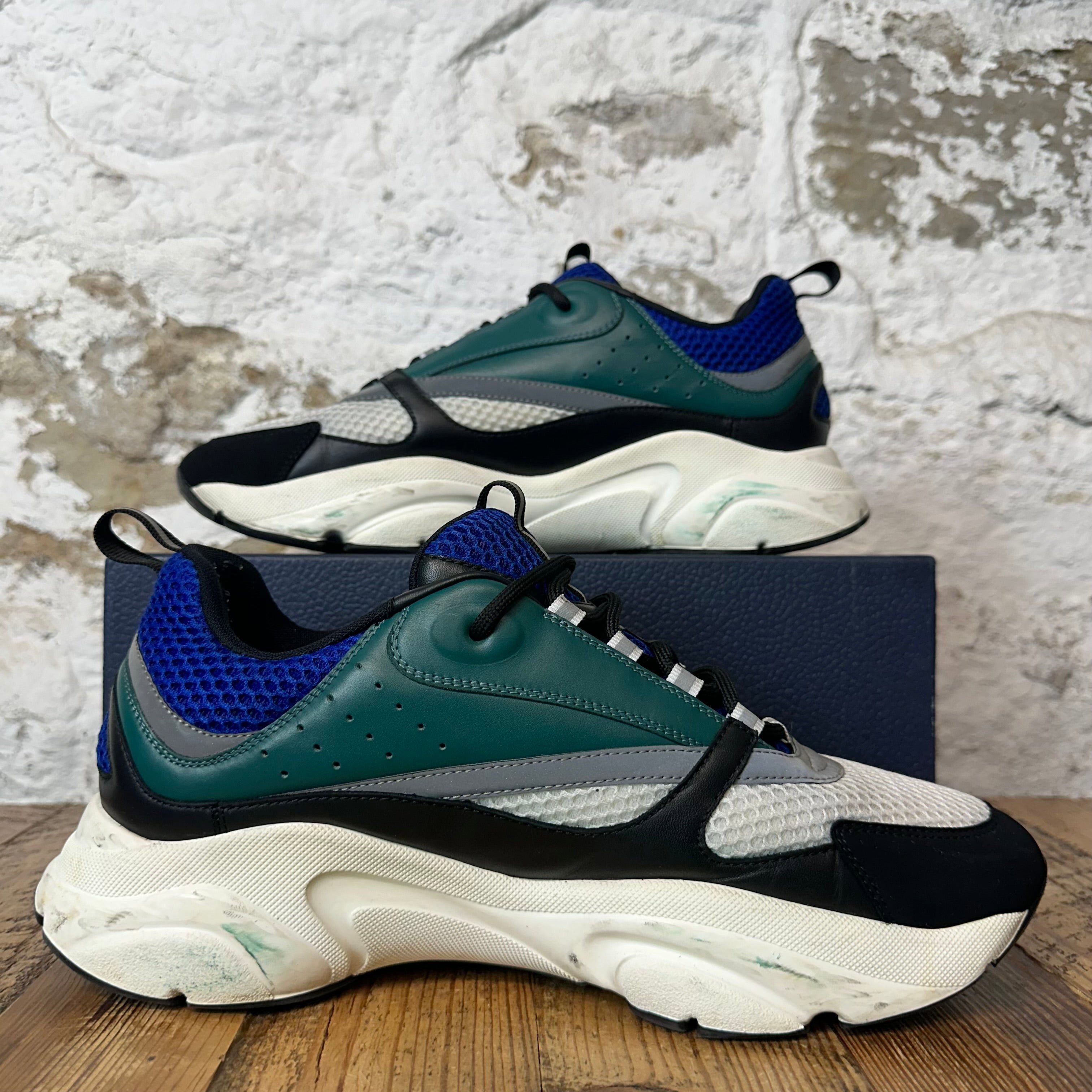 Dior Dior B22 Green White Black Sneaker Sz 12 (45) Size US 12 / EU 45 - 2 Thumbnail