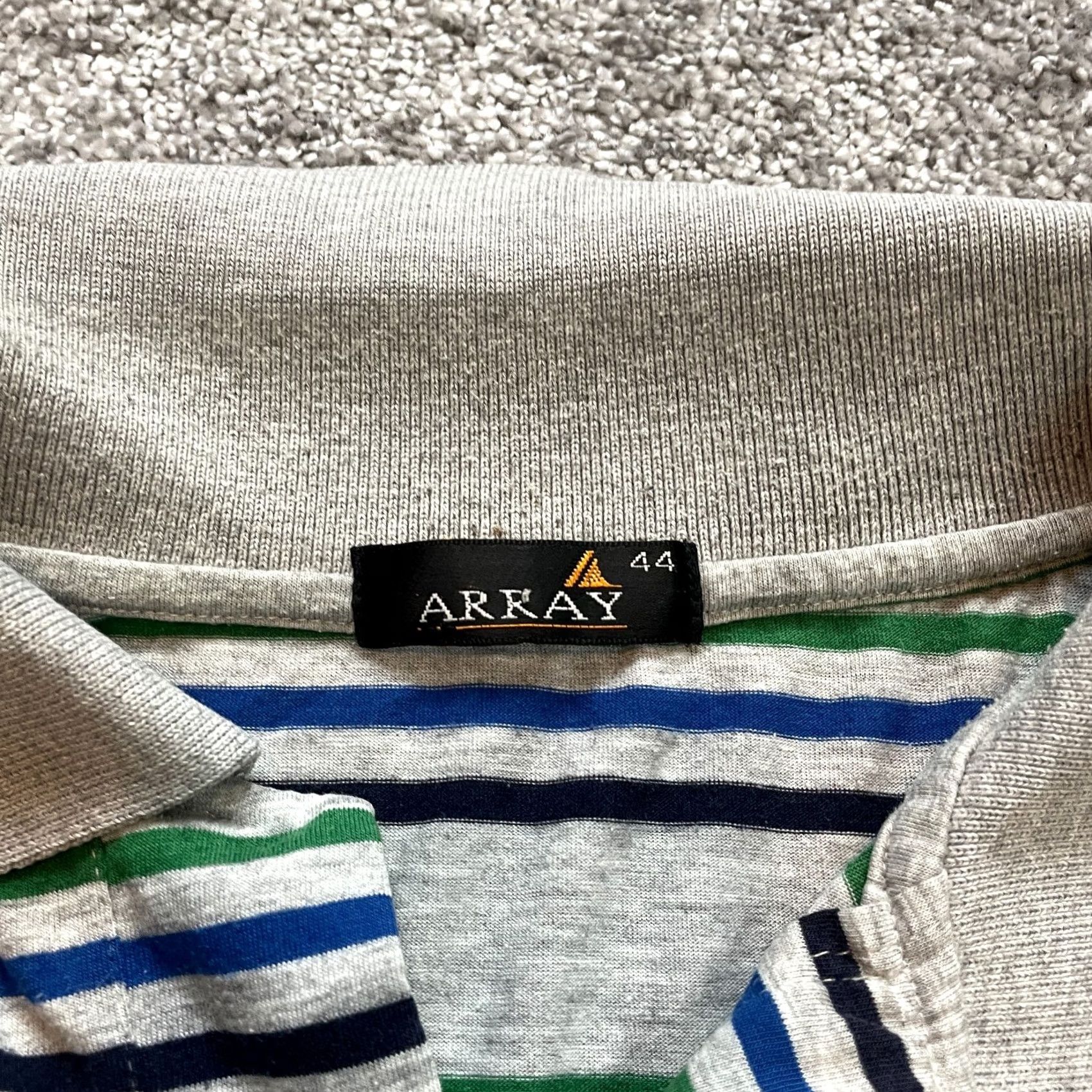 Vintage VINTAGE Array Polo Shirt Mens 44 XL Gray Striped Collared Golf Rugby Preppy Pocket Top Size US XXL / EU 58 / 5 - 7 Thumbnail