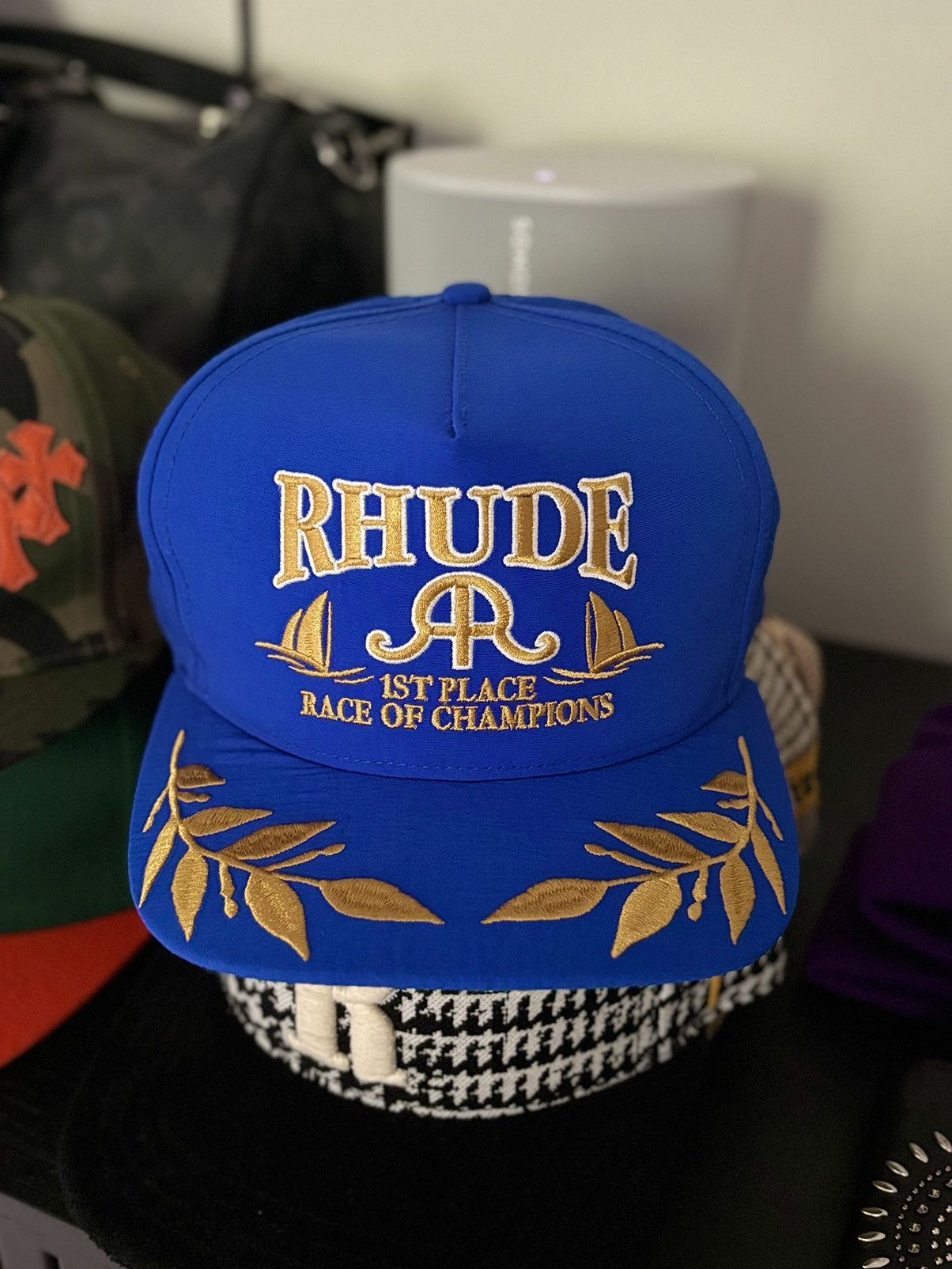 image of Rhude “Race Of Champions” Hat in Blue, Men's