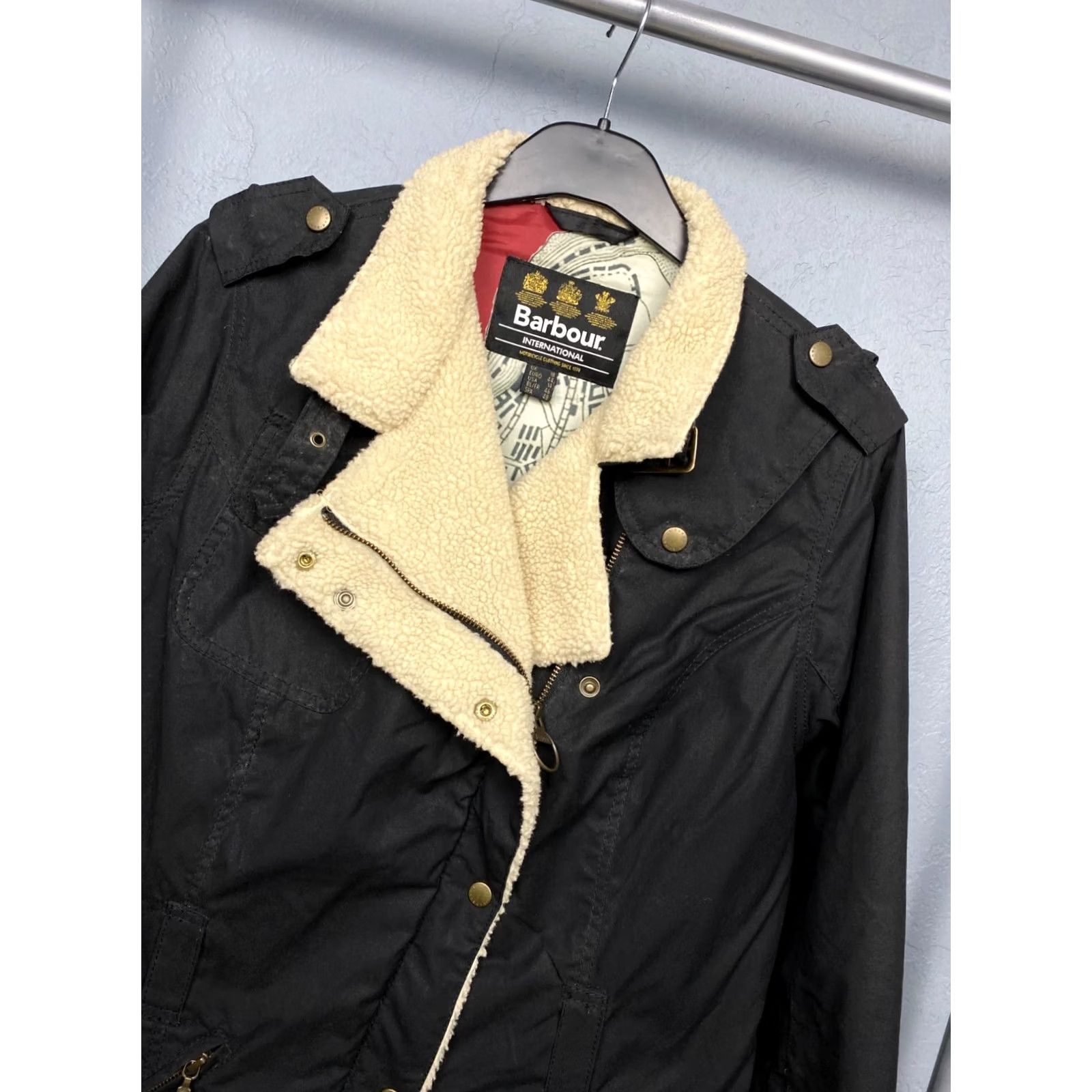 Barbour Barbour Matlock Biker Jacket Womens Waxed Black Barbour Matlock Vintage Womens WAX Jacket 18 UK XL Black Leather-ish style (Jacket) Womens Men’s? Size XL / US 12-14 / IT 48-50 - 2 Thumbnail