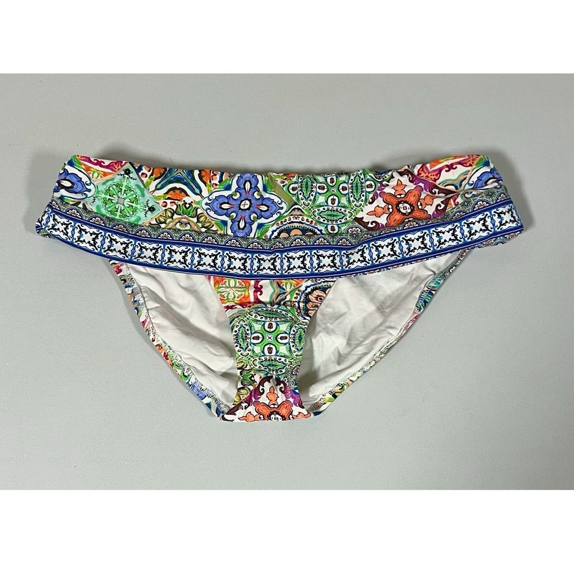 Designer × Nanette Lepore × Vintage Nanette Lepore Paisley Fold-Over Bikini Bottoms Size S 💙✨ Size 27" / US 4 / IT 40 - 2 Thumbnail