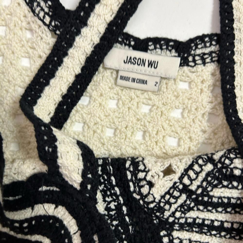 Designer Jason Wu l NWT Linen Blend Crochet Two Piece Dress Size 2 Size XS / US 0-2 / IT 36-38 - 12 Thumbnail
