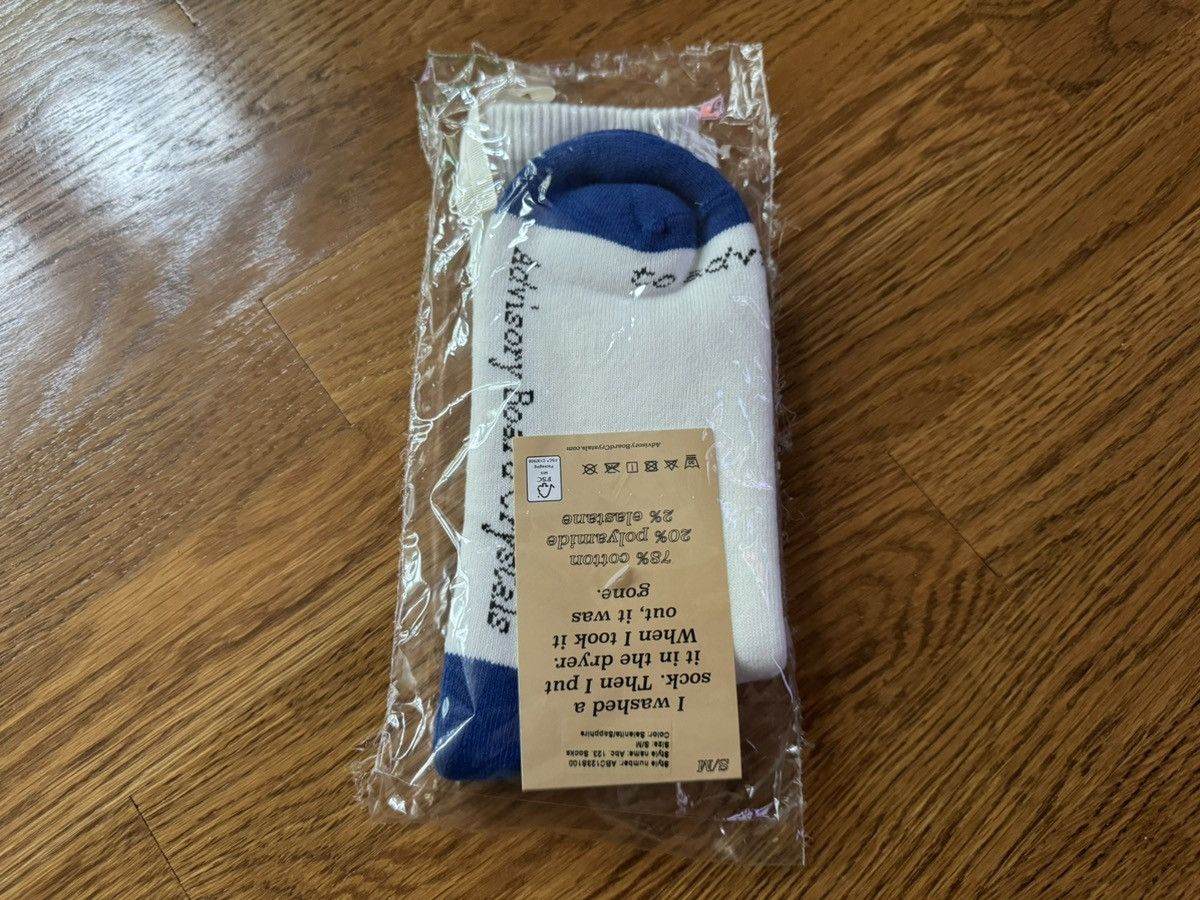Advisory Board Crystals ITALY MADE ABC Socks White Blue ABC. 123 Cream Size ONE SIZE - 10 Thumbnail