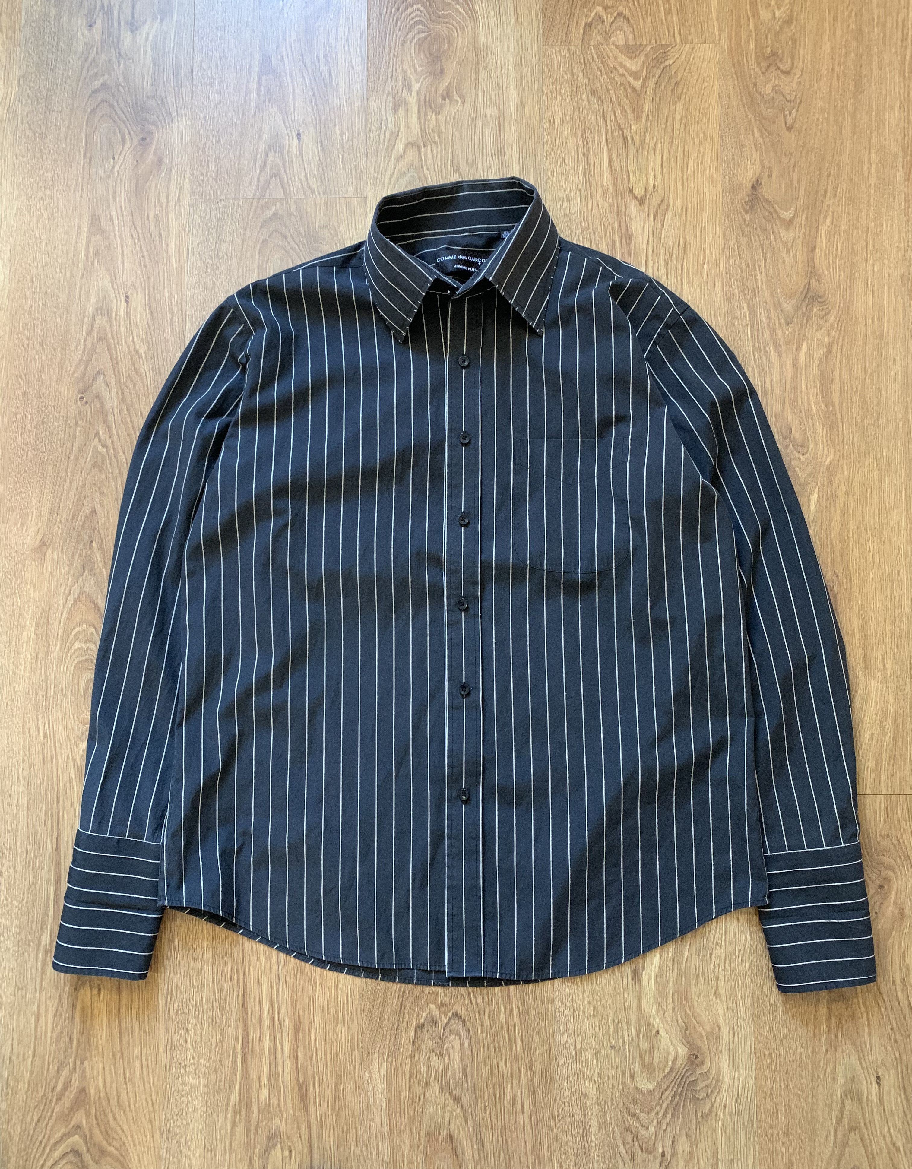 Comme des Garcons CDG archive 90s stripped button up cufflinks shirt |  Grailed