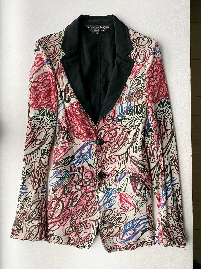 Comme des Garcons Comme Des Garcons Homme Plus Graffiti Jacket- DMC Size US S / EU 44-46 / 1 - 1 Thumbnail
