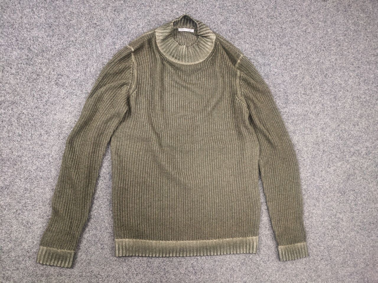 Vintage Simon Gray Cashmere wash Olive textured knit sweater Loro Size US S / EU 44-46 / 1 - 7 Thumbnail