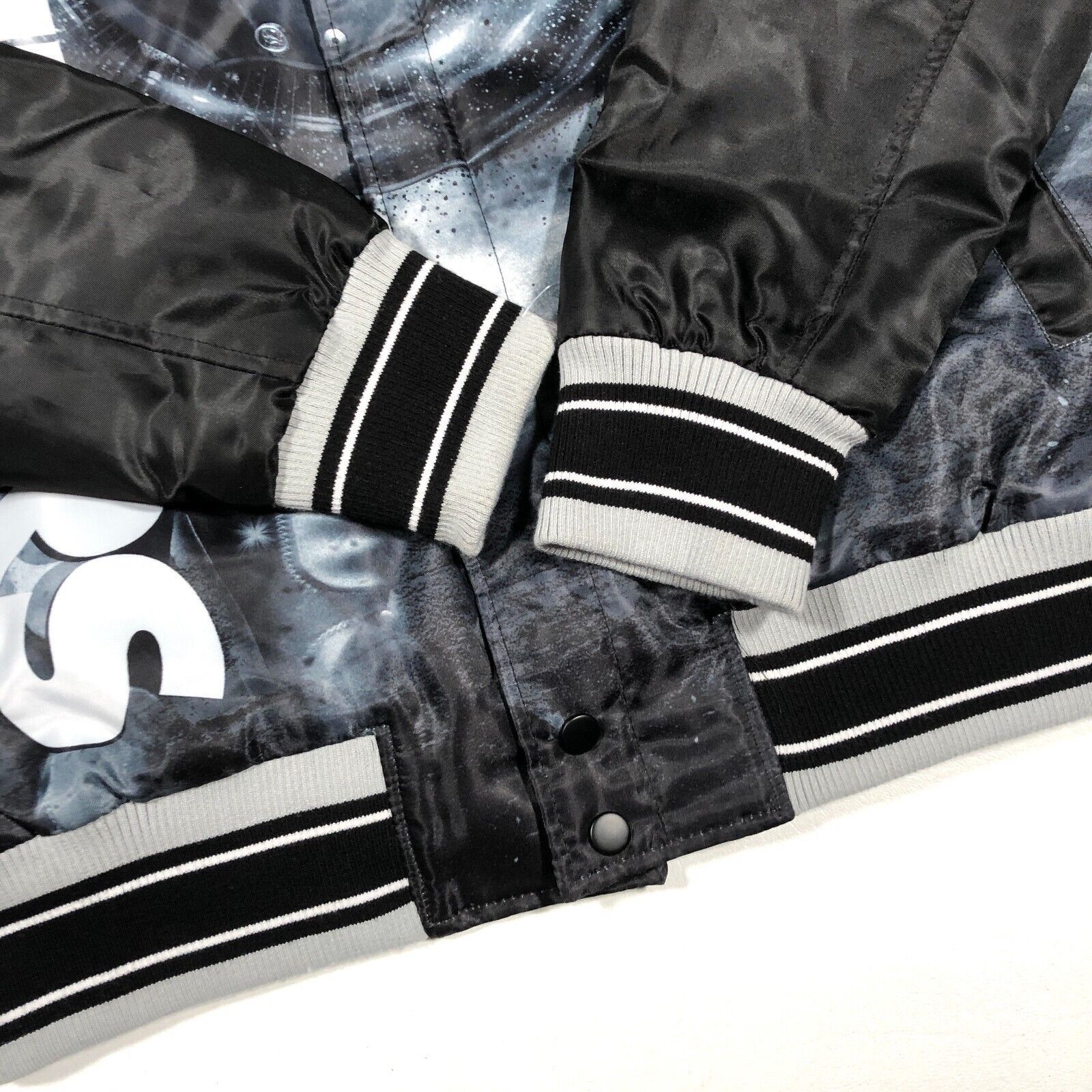 NFL Oakland Raiders Team Apparel All Over Print Bomber Jacket Size US M / EU 48-50 / 2 - 4 Thumbnail