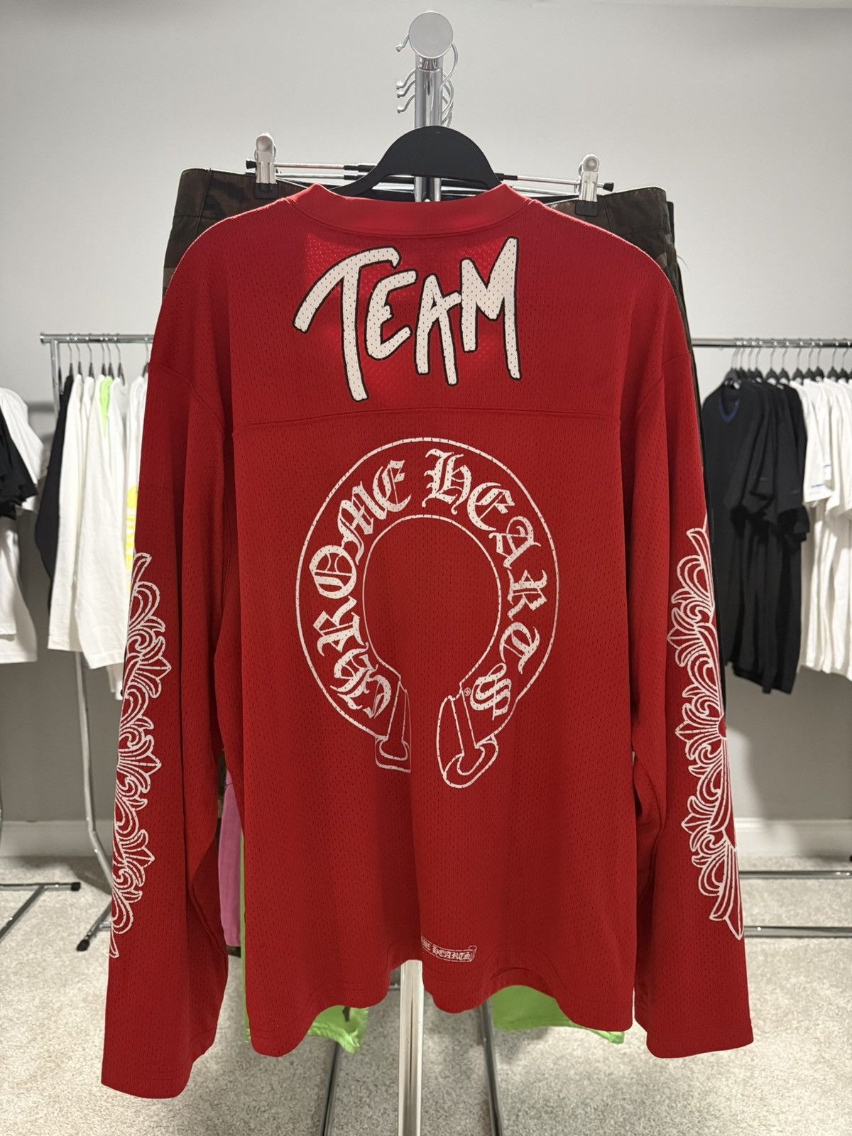 Chrome Hearts Chrome Hearts Red Mesh Longsleeve Jersey Size US M / EU 48-50 / 2 - 1 Thumbnail