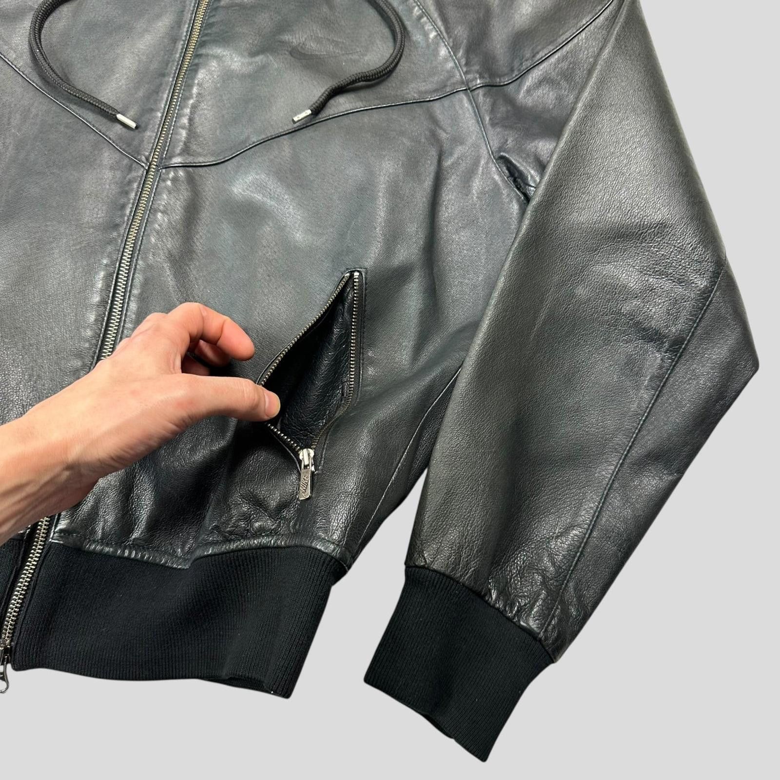 Nike Nike 2007 Tony Spackman Leather Boxy Bomber Jacket - S Size US S / EU 44-46 / 1 - 6 Thumbnail