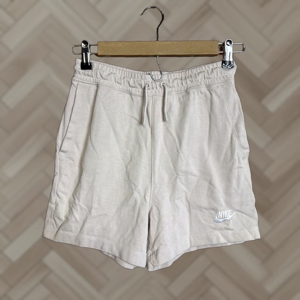 Nike Nike Shorts Womens XS Beige High Rise Sportswear Cotton Jersey Size XS / US 0-2 / IT 36-38 - 1 Thumbnail