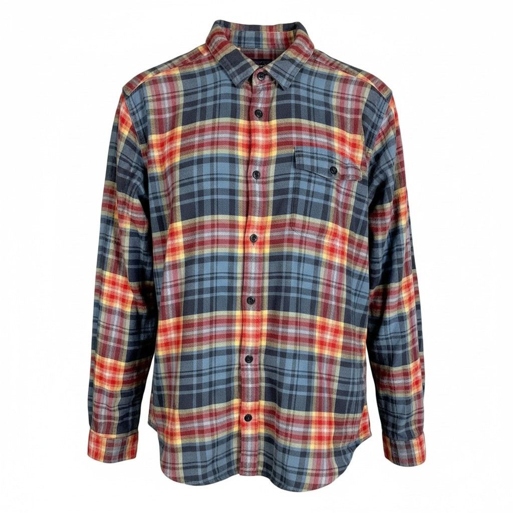 Patagonia Men's Patagonia Red Fjord Flannel Plaid Button-Down Shirt M Size US XL / EU 56 / 4 - 1 Thumbnail