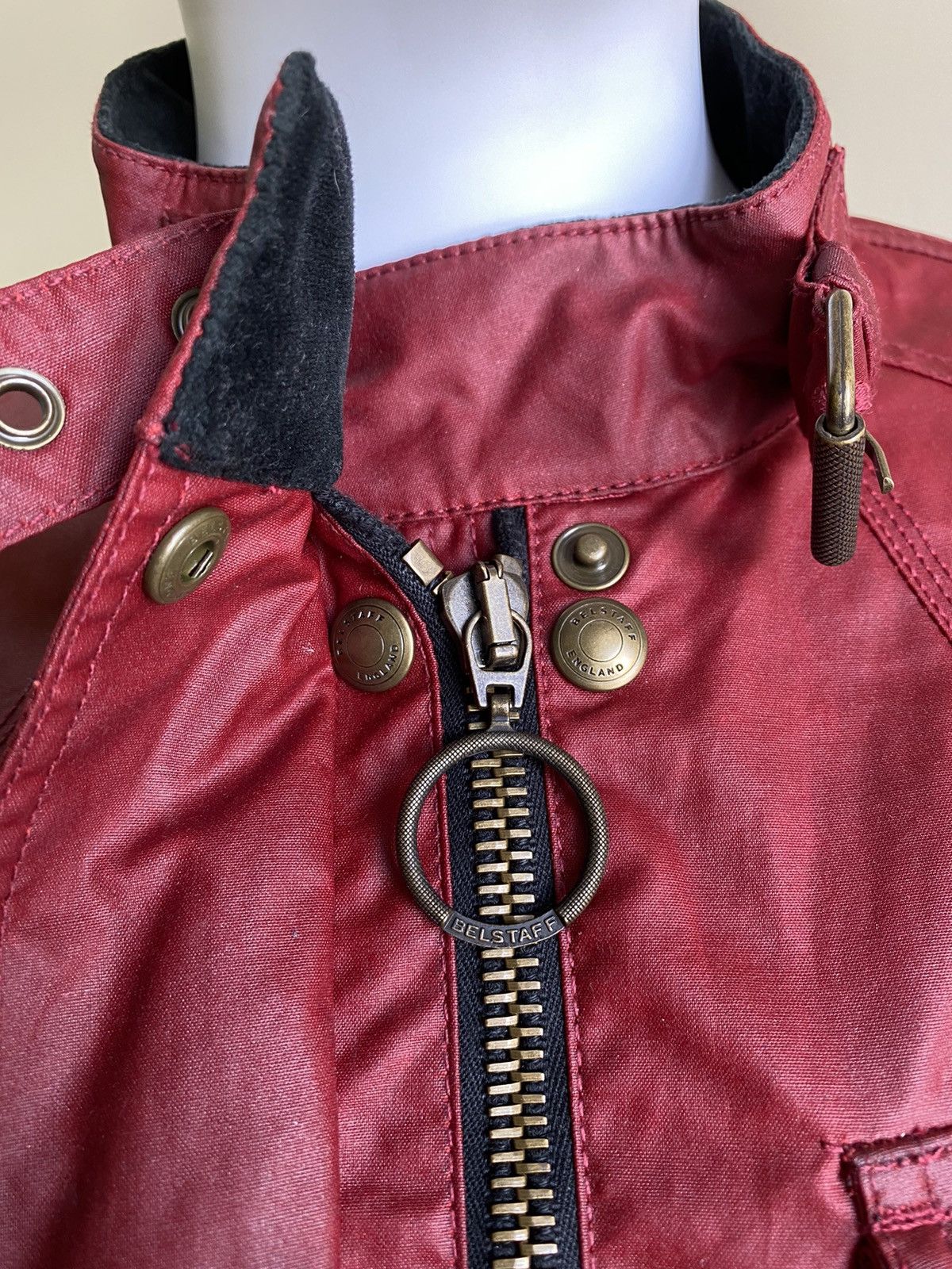 Belstaff Belstaff Womens Red Waxed Roadmaster Belted Jacket Size 40 Size S / US 4 / IT 40 - 17 Thumbnail
