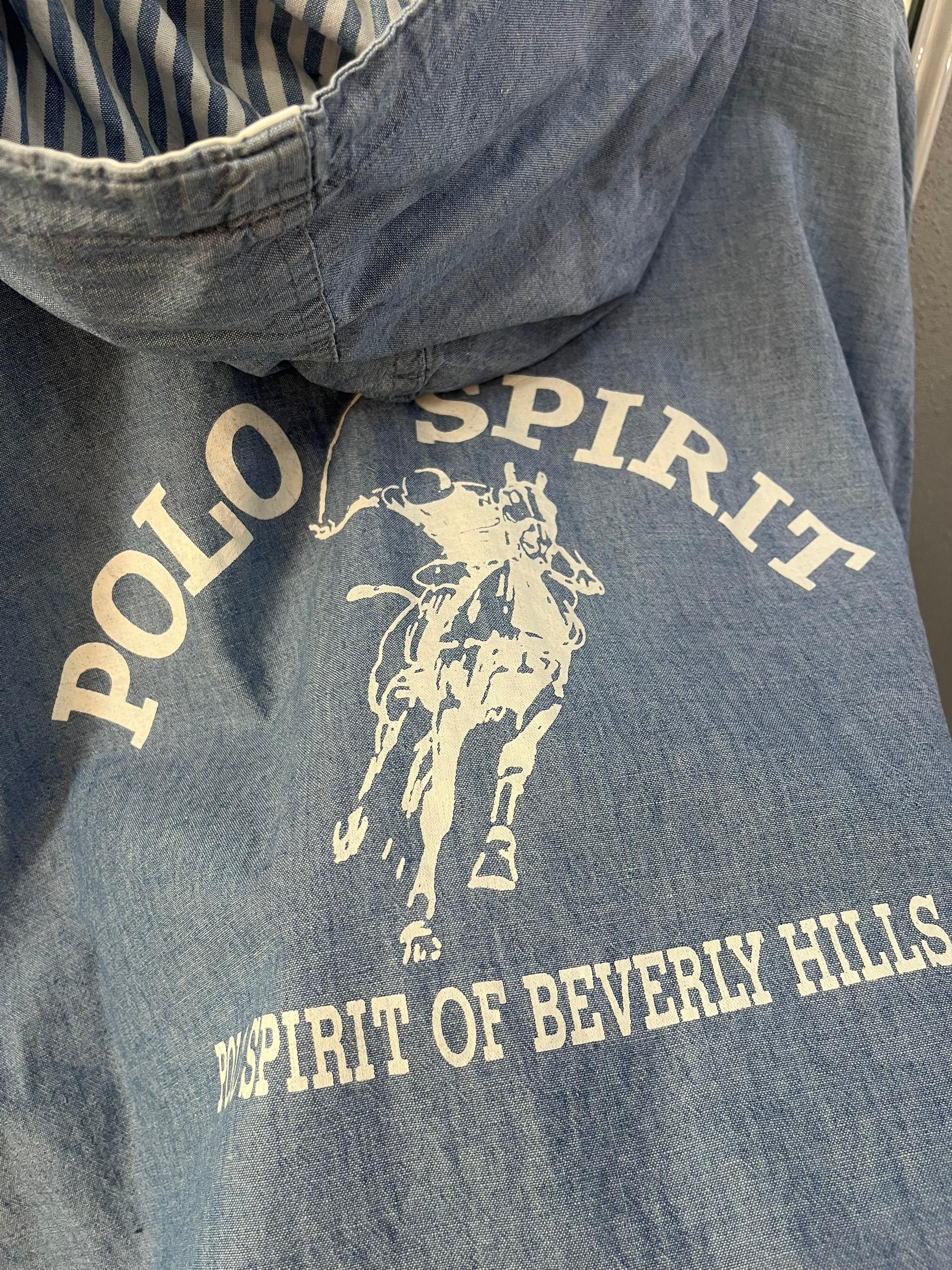 Beverly Hills Polo Club Polo Spirit Chambray Boxy Zip Hoodie Jacket L Size US L / EU 52-54 / 3 - 11 Thumbnail