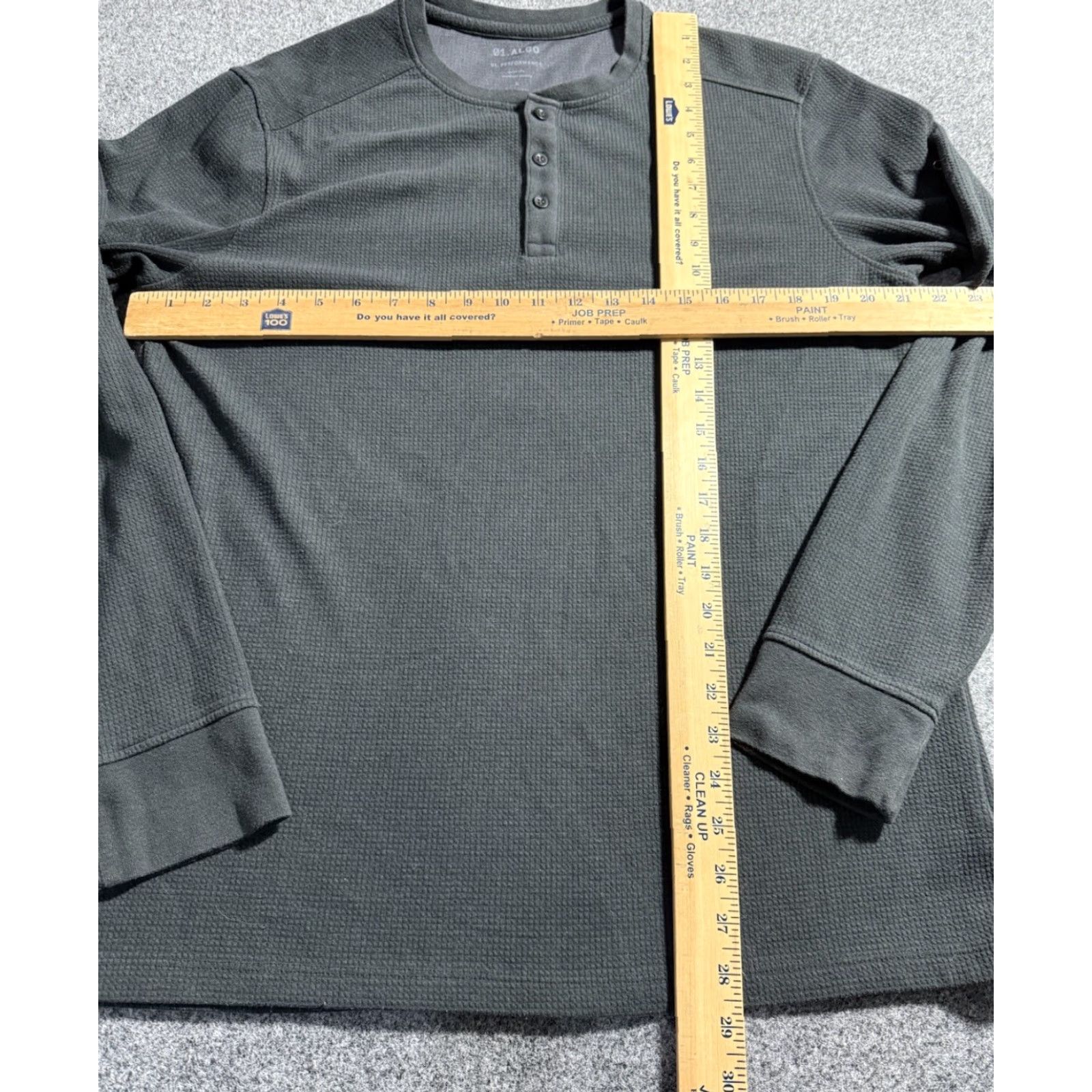 Vintage 01.algo Mens Henley Shirt Button-Up Quick Dry Thermal Long Sleeve L Black Regular Size L Size US L / EU 52-54 / 3 - 7 Thumbnail