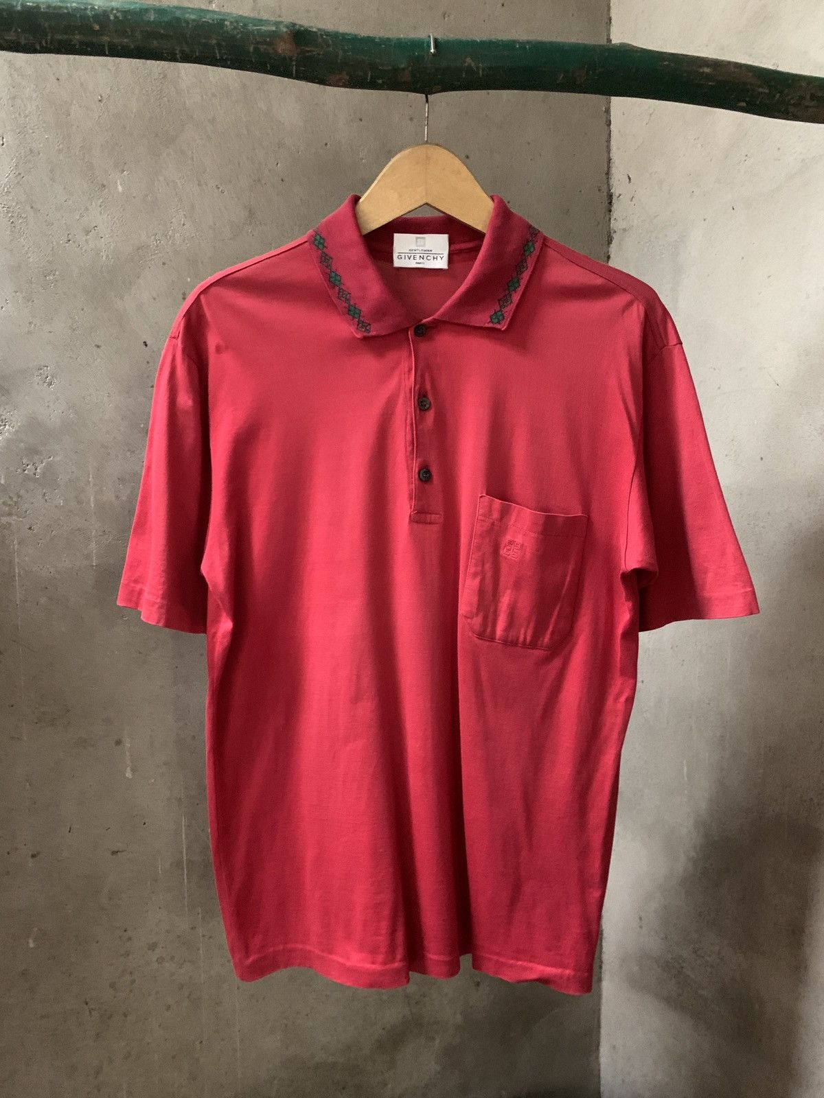 image of 00S Givenchy Gentlemen Pocket Polo in Red, Men's (Size Medium)