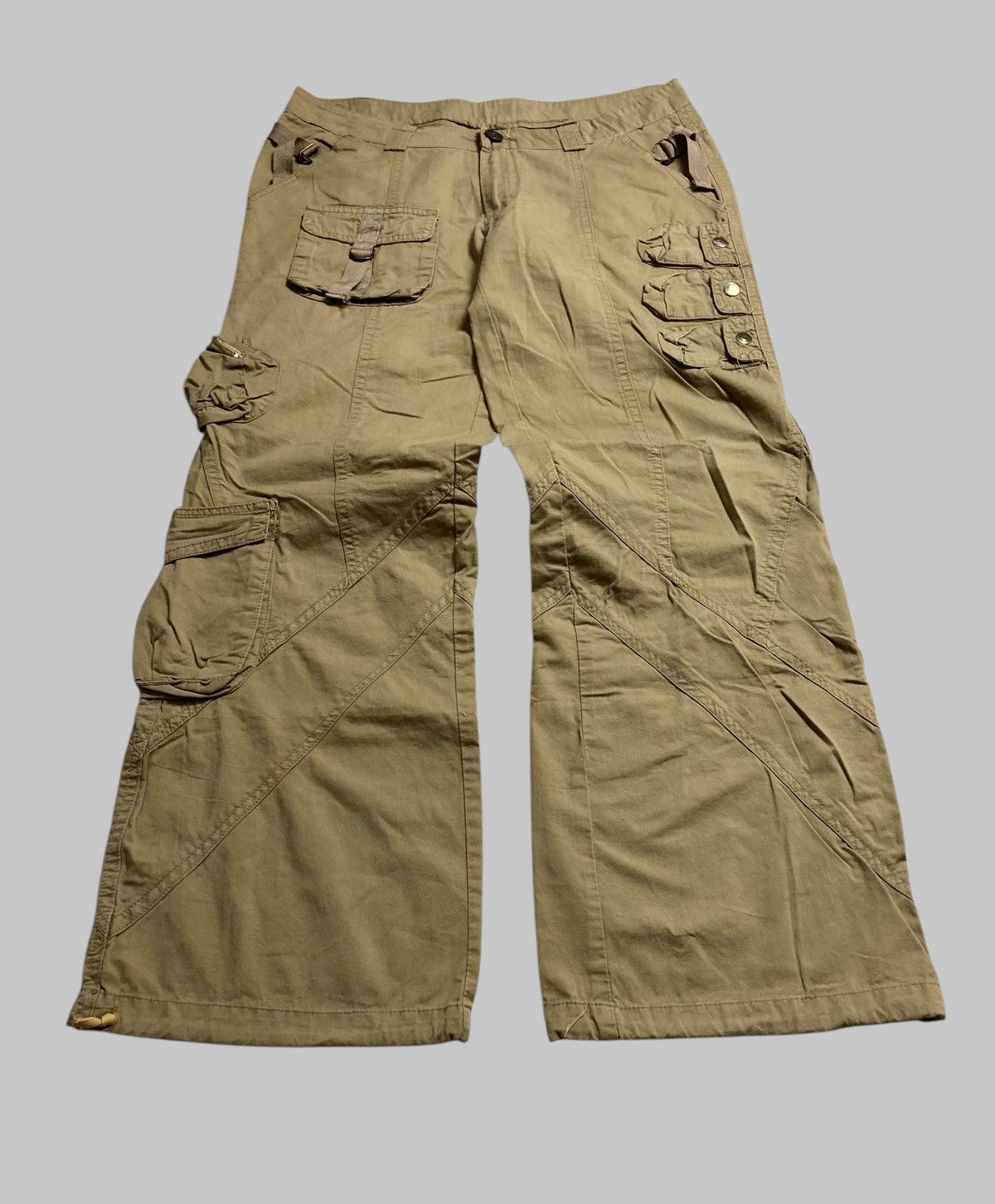 Hysteric Glamour × Japanese Brand × Le Grande Bleu (L.G.B.) UNN Japanese Brand Cargo Pants Bondage Multi Pocket💥 Size US 31 - 2 Thumbnail