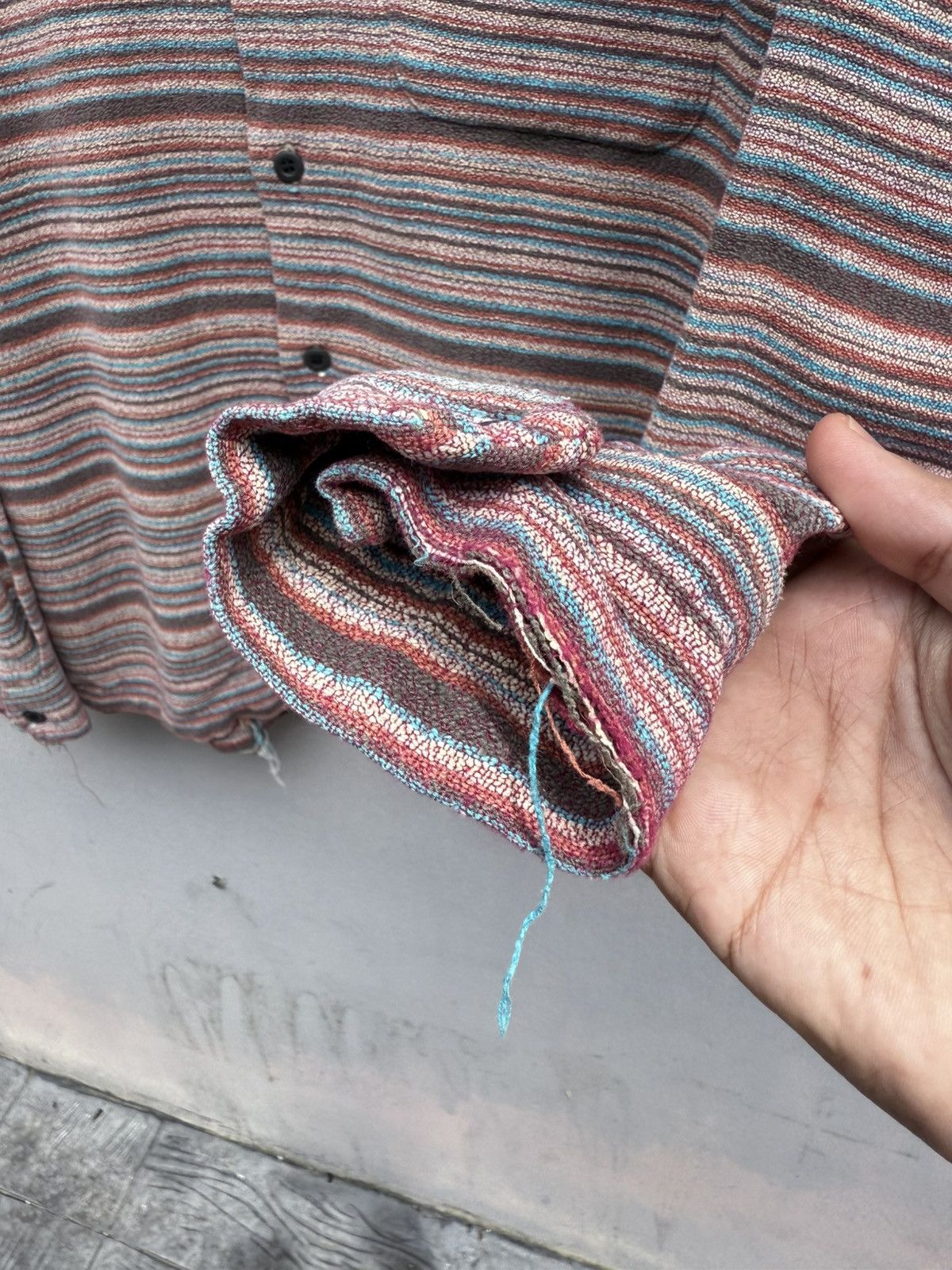 Sugar Cane Vintage Distressed SUGAR CANE Stripes Flannel Rare Design Size US L / EU 52-54 / 3 - 6 Thumbnail