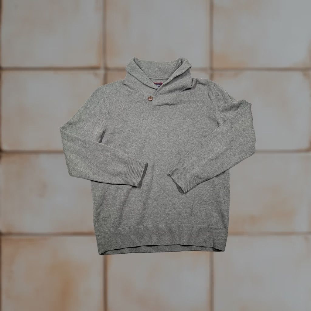UNTUCKit UNTUCKit Sweater Mens Small Gray Shawl Collar Merino Wool Cotton Pullover Size US S / EU 44-46 / 1 - 1 Thumbnail