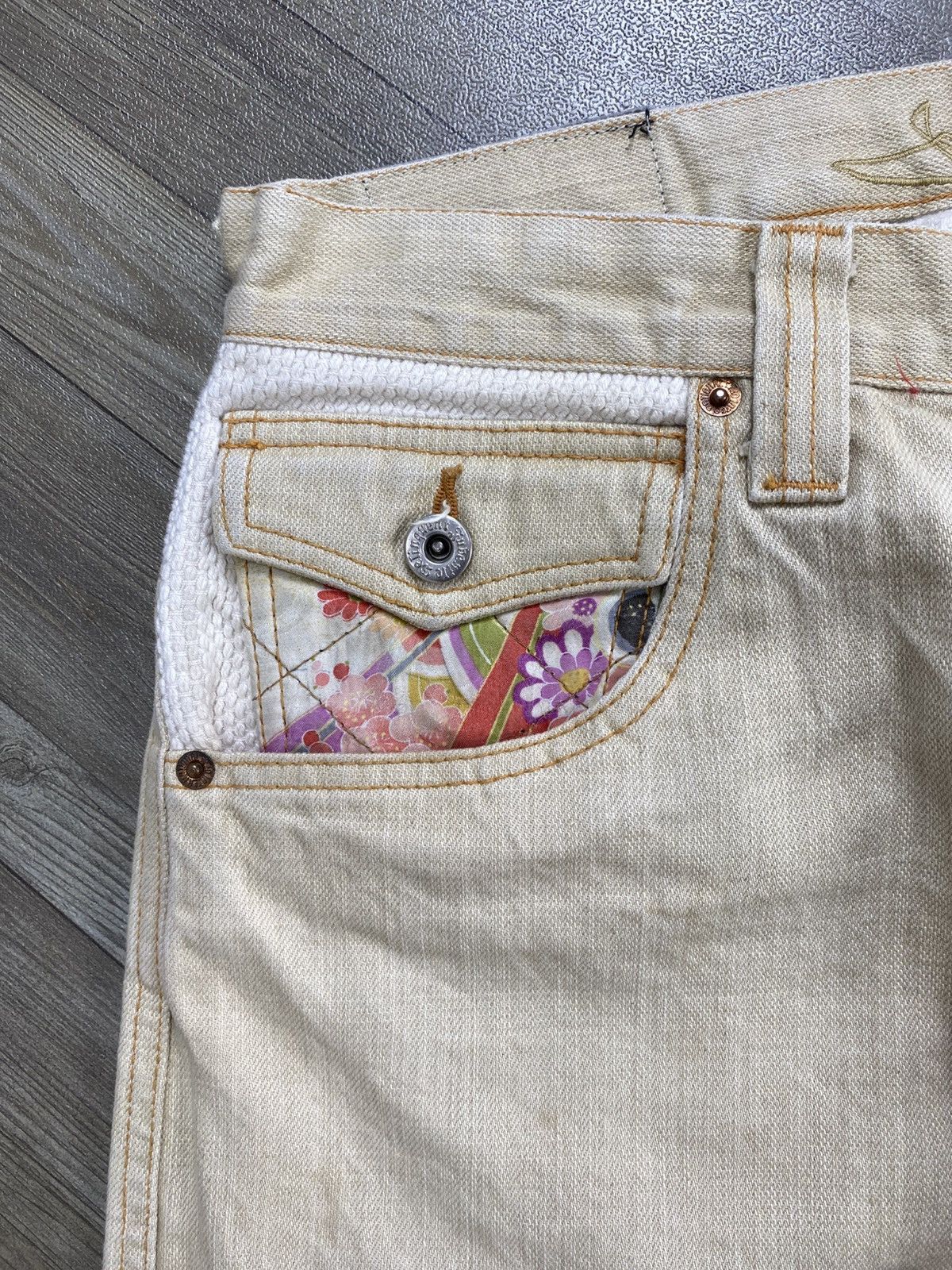 Japanese Brand Juvenile Delinquent Sakura Sukajan Karakuri Style Jeans Size US 32 / EU 48 - 10 Thumbnail