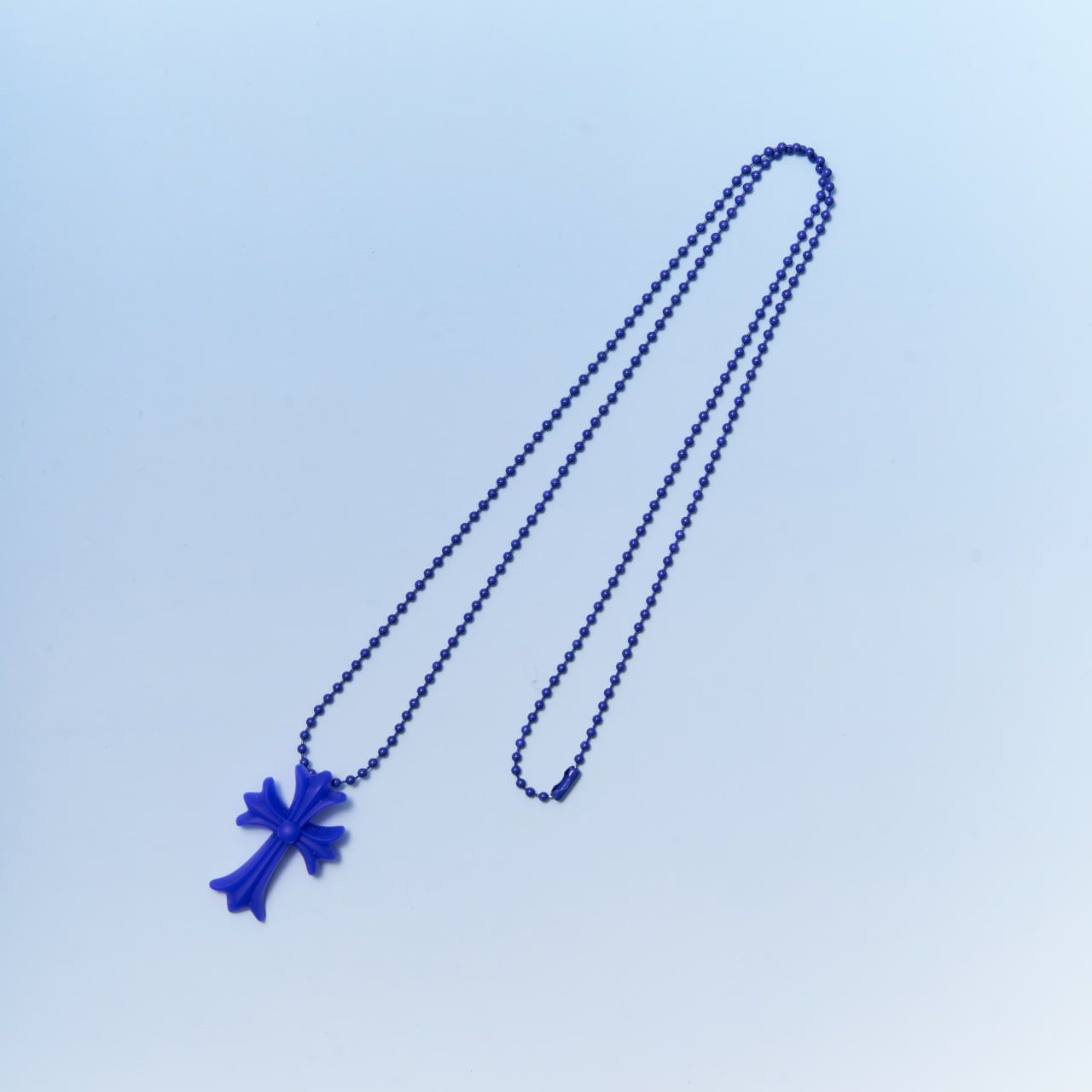 Chrome Hearts CHROME HEARTS Silicrome Cross Necklace Dark Blue Size ONE SIZE - 2 Thumbnail