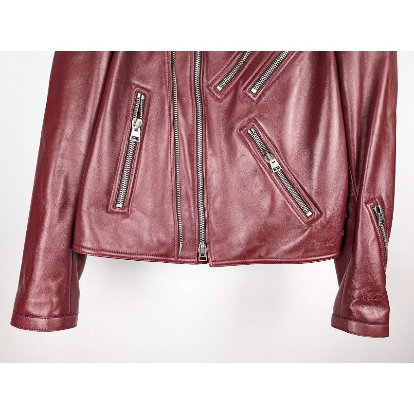Tom Ford o1rshd1 Leather Jacket in Burgandy Size US L / EU 52-54 / 3 - 13 Thumbnail