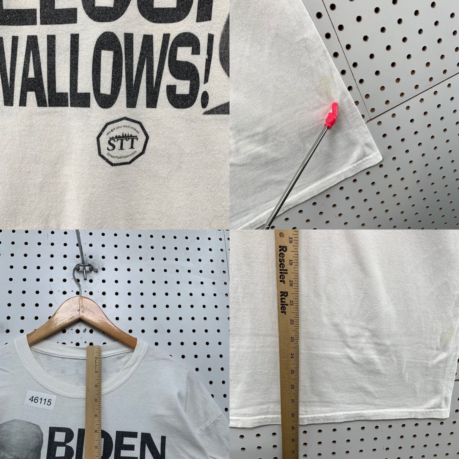 Vintage Street Talk Tees Funny Trump Biden Shirt Mens XL White Biden Sucks Pelosi Hilarious Politician T-Shirt White XL Mens Size US XL / EU 56 / 4 - 8 Thumbnail