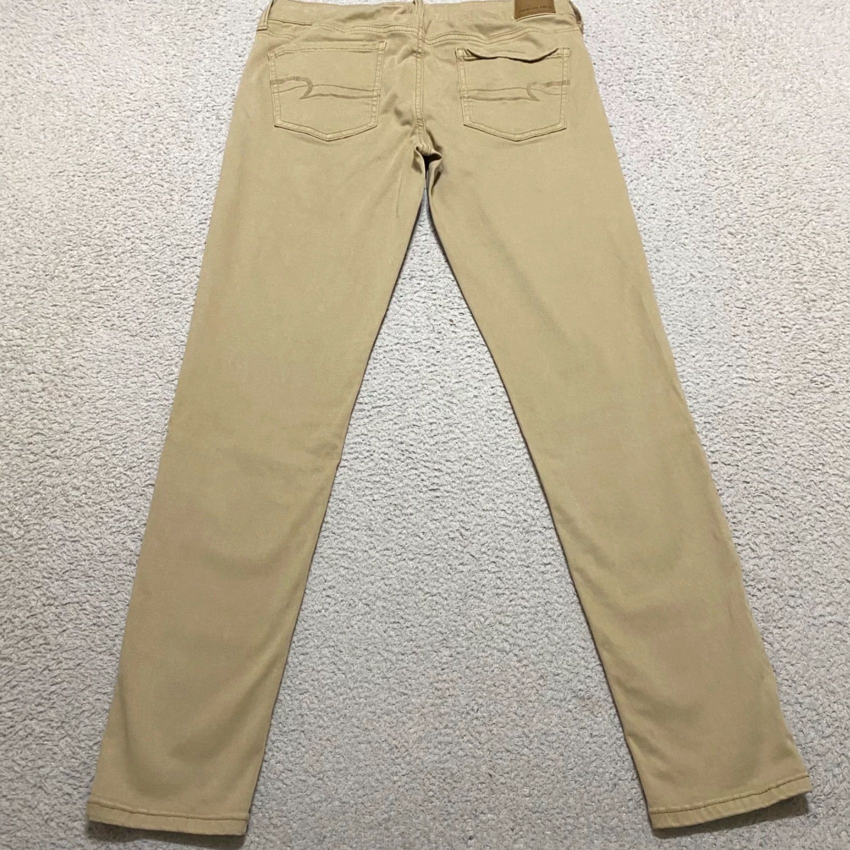 American Eagle Outfitters American Eagle Jeans Womens 10 Beige Medium Wash Mid Rise Jegging Stretch Size 32" / US 10 / IT 46 - 2 Thumbnail
