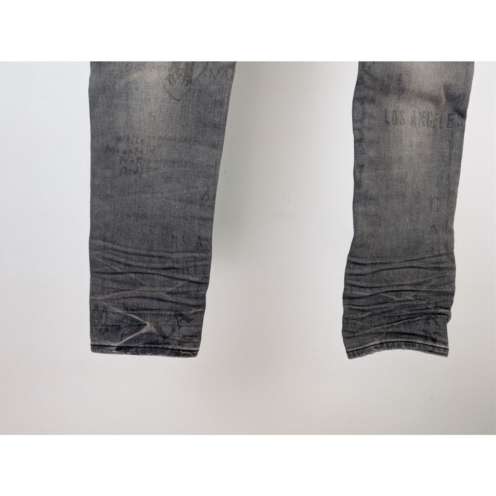 Amiri o1rshd1 Q:2 / Military Stencil Jean Denim Jeans in Grey 36 Size US 36 / EU 52 - 11 Thumbnail