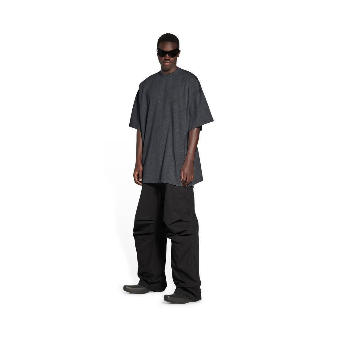 Balenciaga o1mt1gz0724 Logo-Print Oversized T-Shirt in Black Size US L / EU 52-54 / 3 - 3 Thumbnail