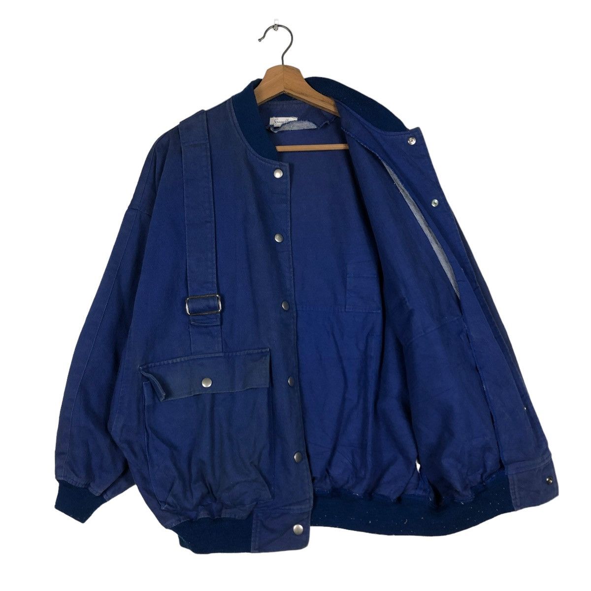 Japanese Brand 🔥VINTAGE PARACHUTE BONDAGE BIKER BOMBER JACKET SUNNY HOUSE Size US M / EU 48-50 / 2 - 13 Thumbnail