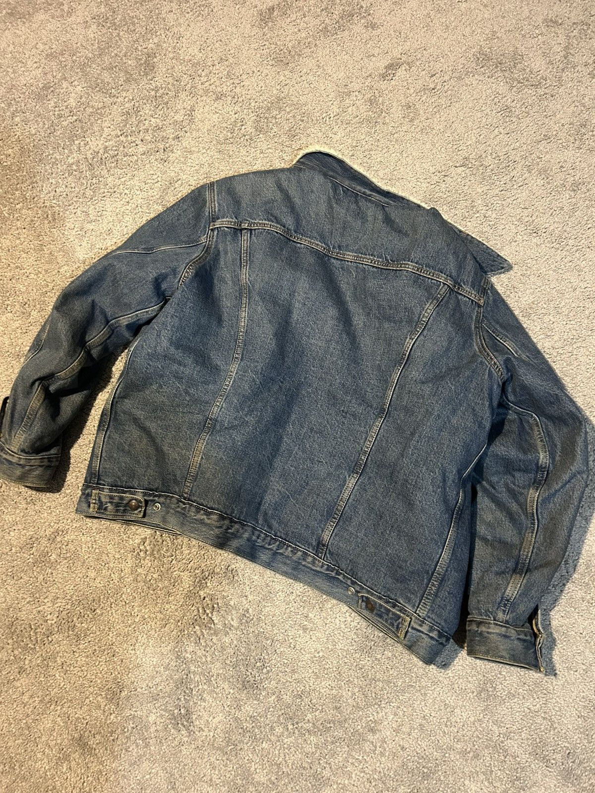 Levi's × Levi's Vintage Clothing × Vintage VTG Blue Levi's Denim Sherpa Trucker Jacket Size US XL / EU 56 / 4 - 7 Thumbnail
