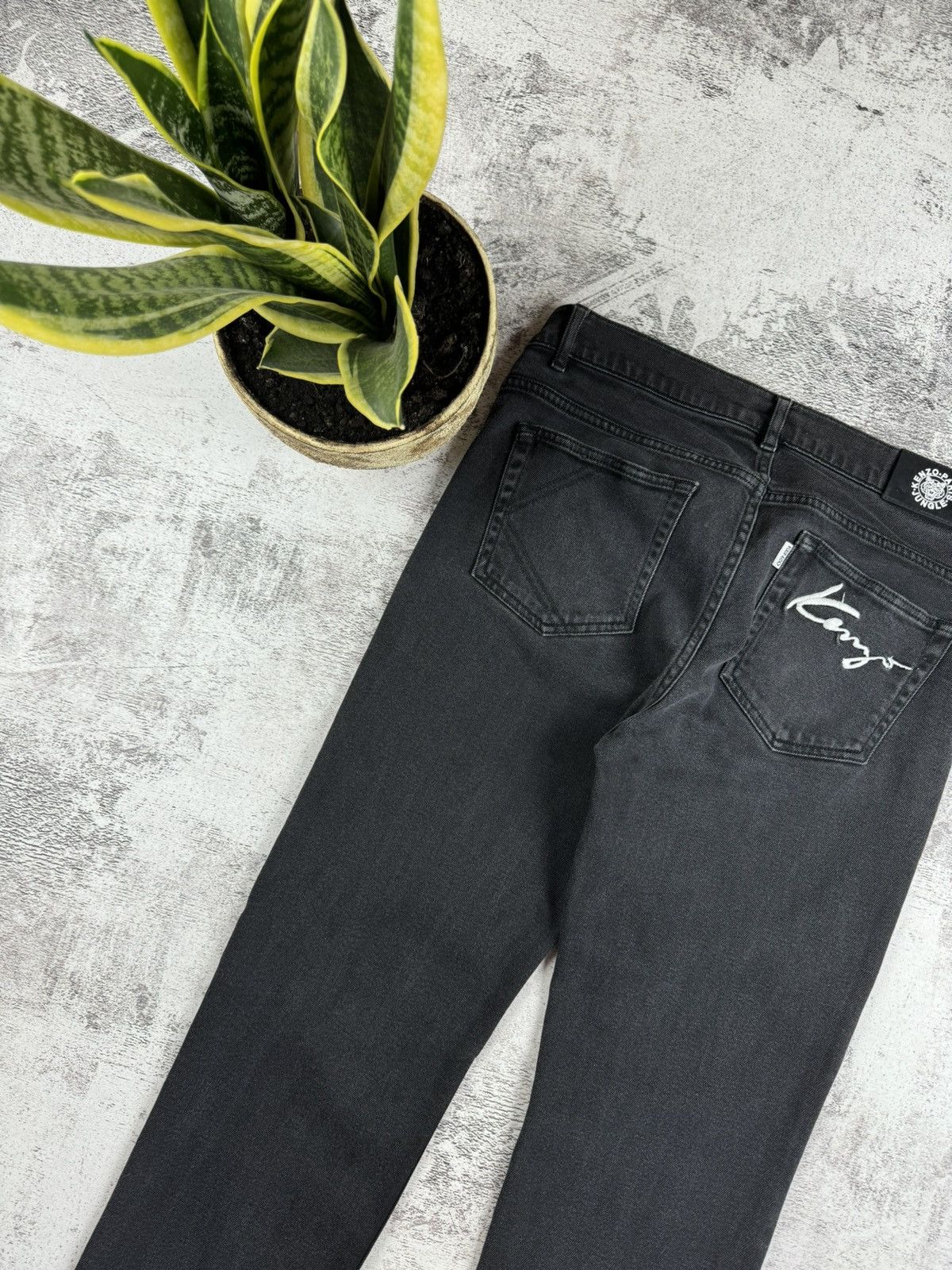 Kenzo Kenzo Paris Jungle Signature Logo Luxury Rap Jeans Bottoms Size US 32 / EU 48 - 5 Thumbnail