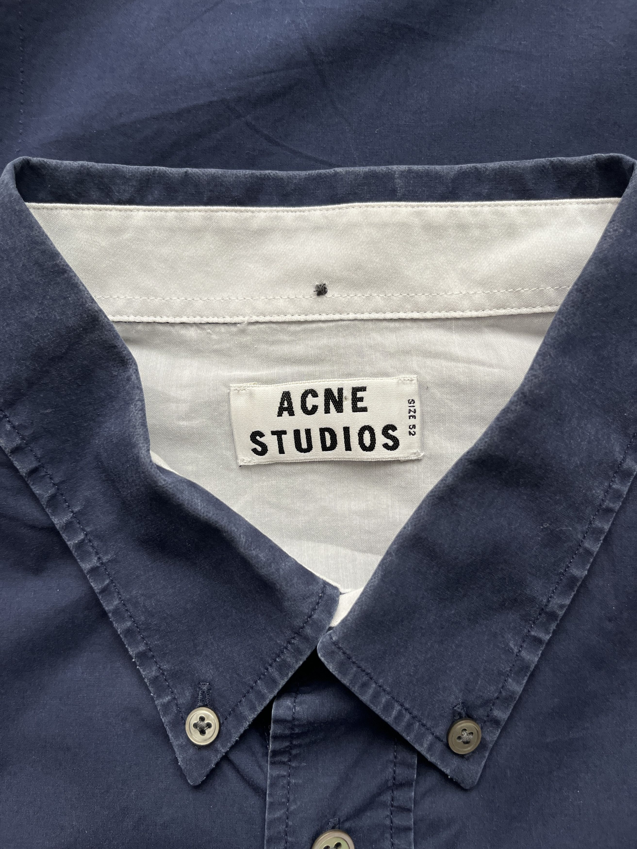 Acne Studios ⚡️QUICK SALE⚡️Acne Studios Navy Button Up Shirt Size US L / EU 52-54 / 3 - 3 Thumbnail