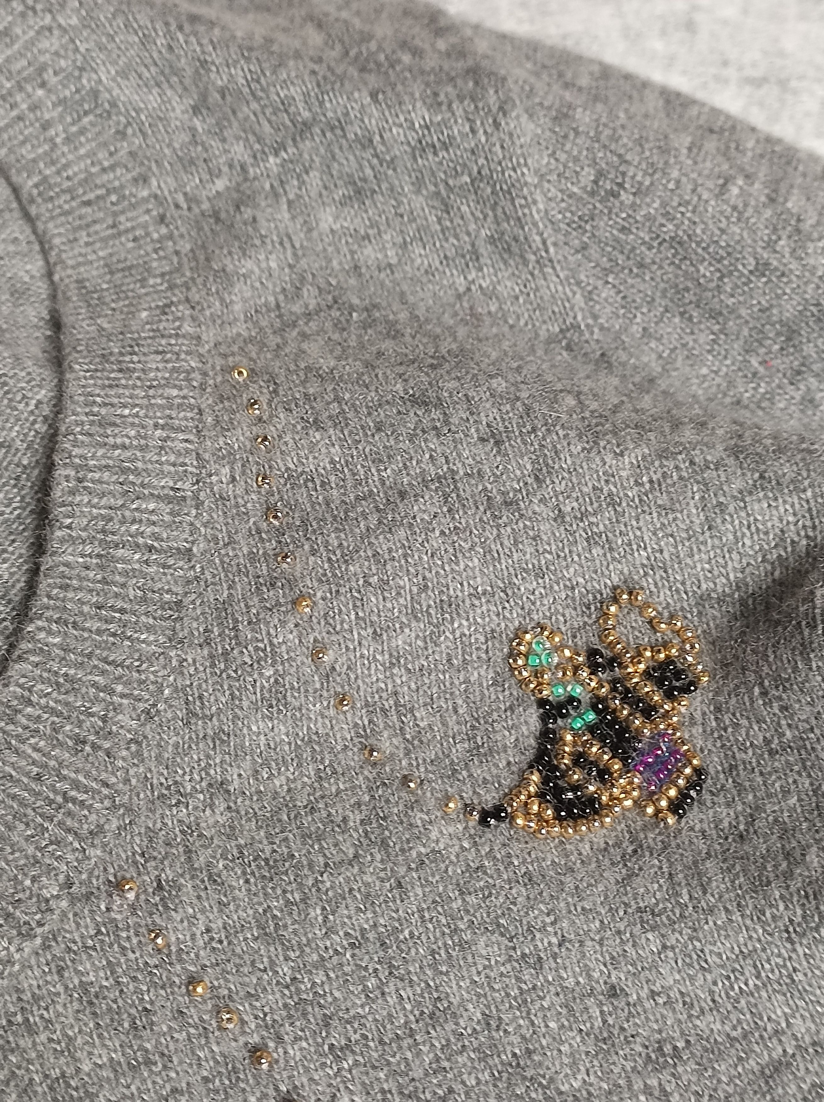 Tsumori Chisato Tsumori Chisato Gray Wool Cashmere Bead Size M / US 6-8 / IT 42-44 - 9 Thumbnail