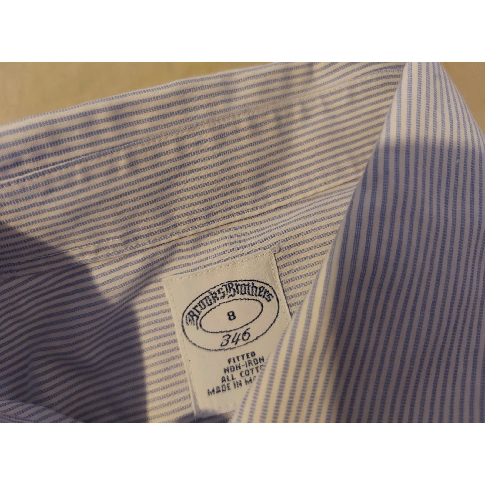 Brooks Brothers Womens Brooks Brothers Dress Shirt 8 Blue Button Cotton Blouse Size M / US 6-8 / IT 42-44 - 3 Thumbnail