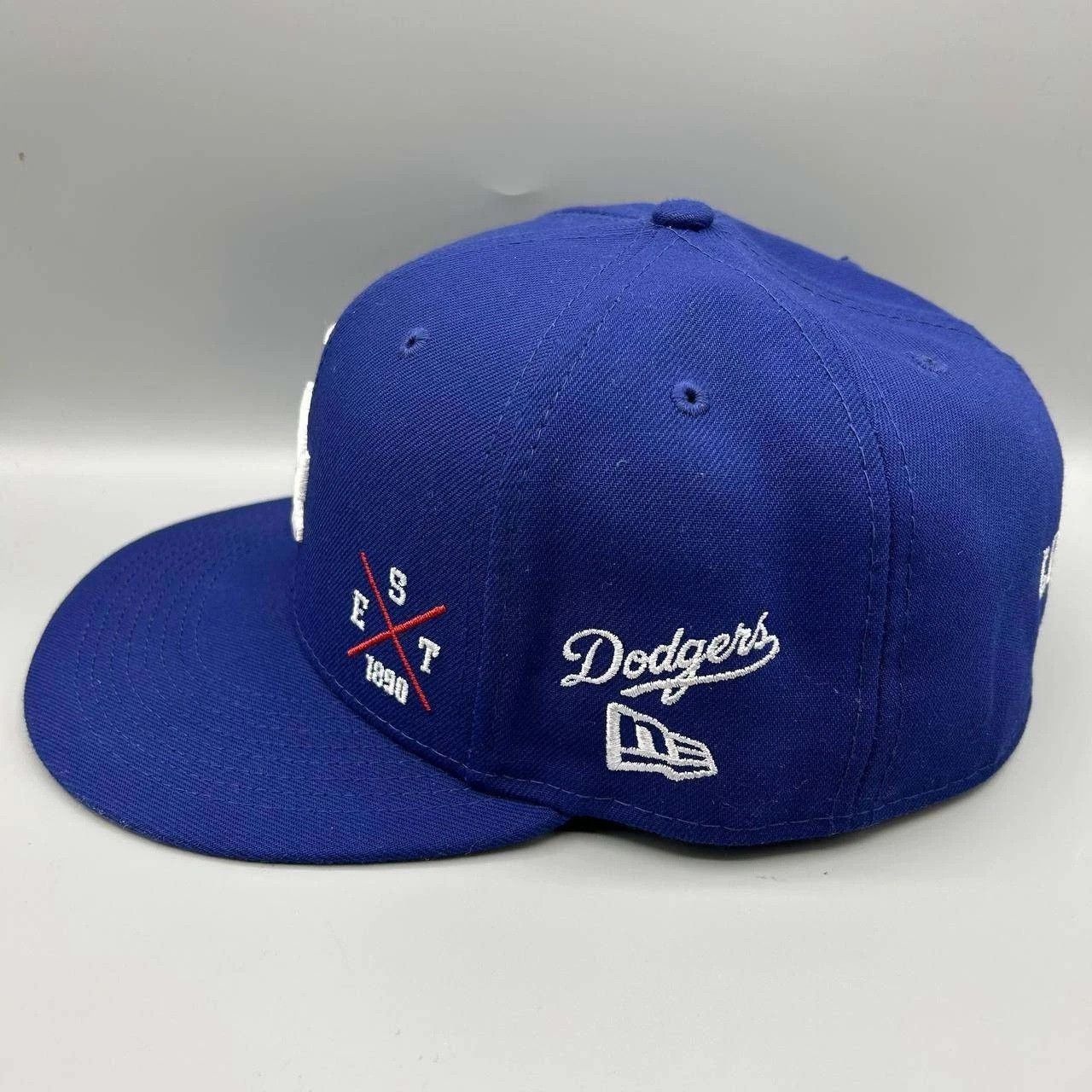New Era Los Angeles LA Dodgers Hat Men 7 5/8 Blue MLB Fitted Cap Size ONE SIZE - 7 Thumbnail