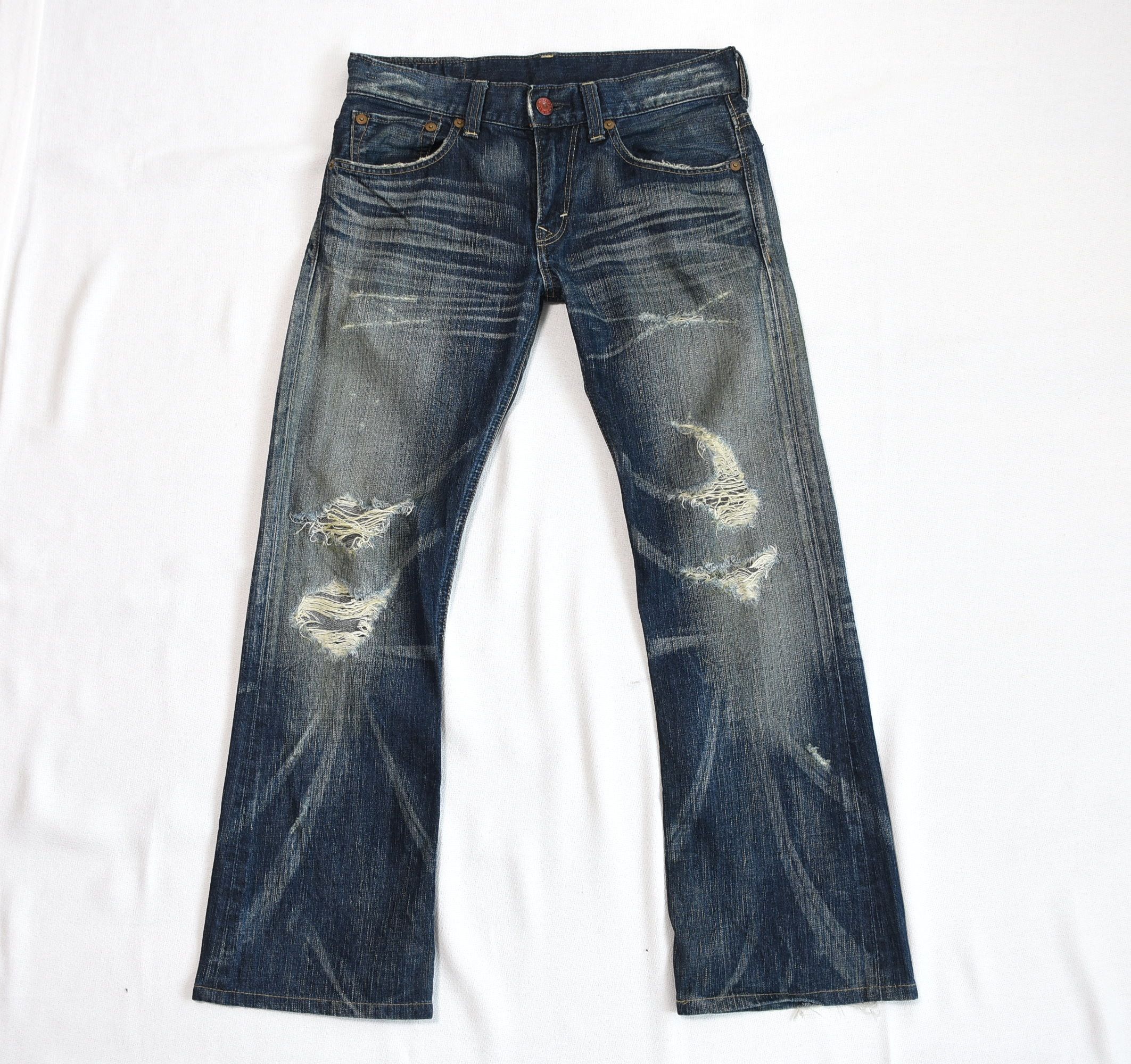 Edwin × If Six Was Nine × Japanese Brand Edwin Blue Trip Grunge Denim Bootcut Size US 30 / EU 46 - 1 Thumbnail