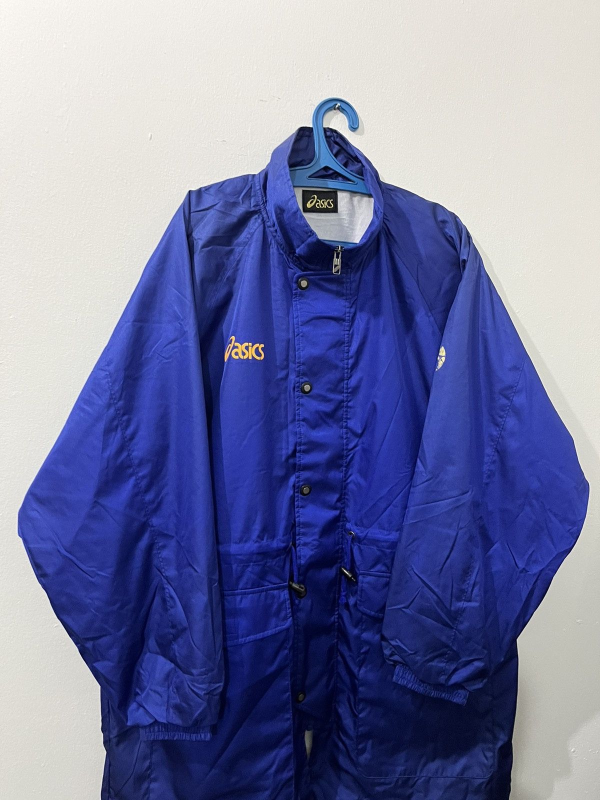 Asics Vintage 90s Asics Nylon Long Coat for Outdoor Size US XL / EU 56 / 4 - 2 Thumbnail