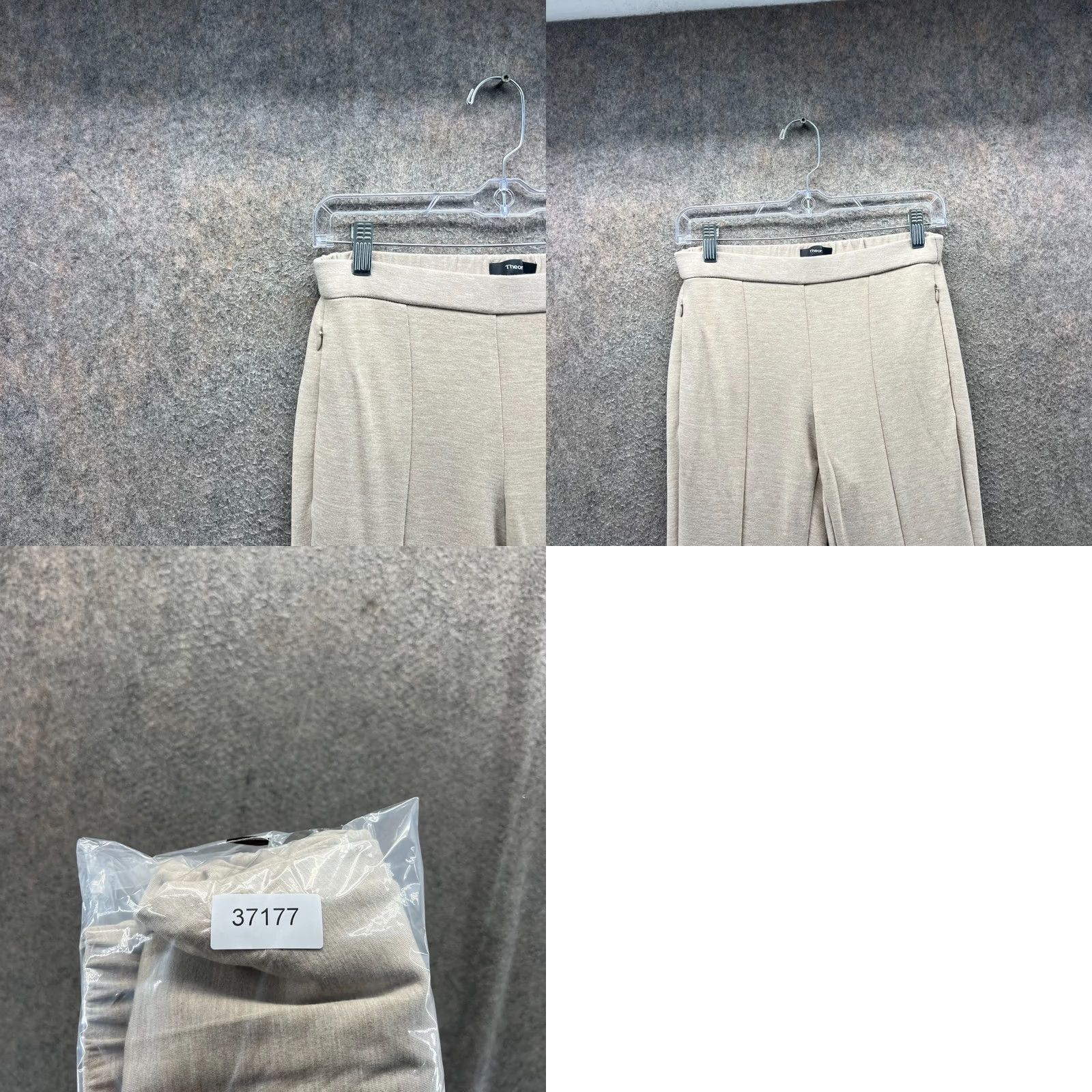 Theory Theory Flare Pants Women 0 Beige Knit Stretch Pull On Crepe Trouser Size 25" / US 0 / IT 36 - 8 Thumbnail