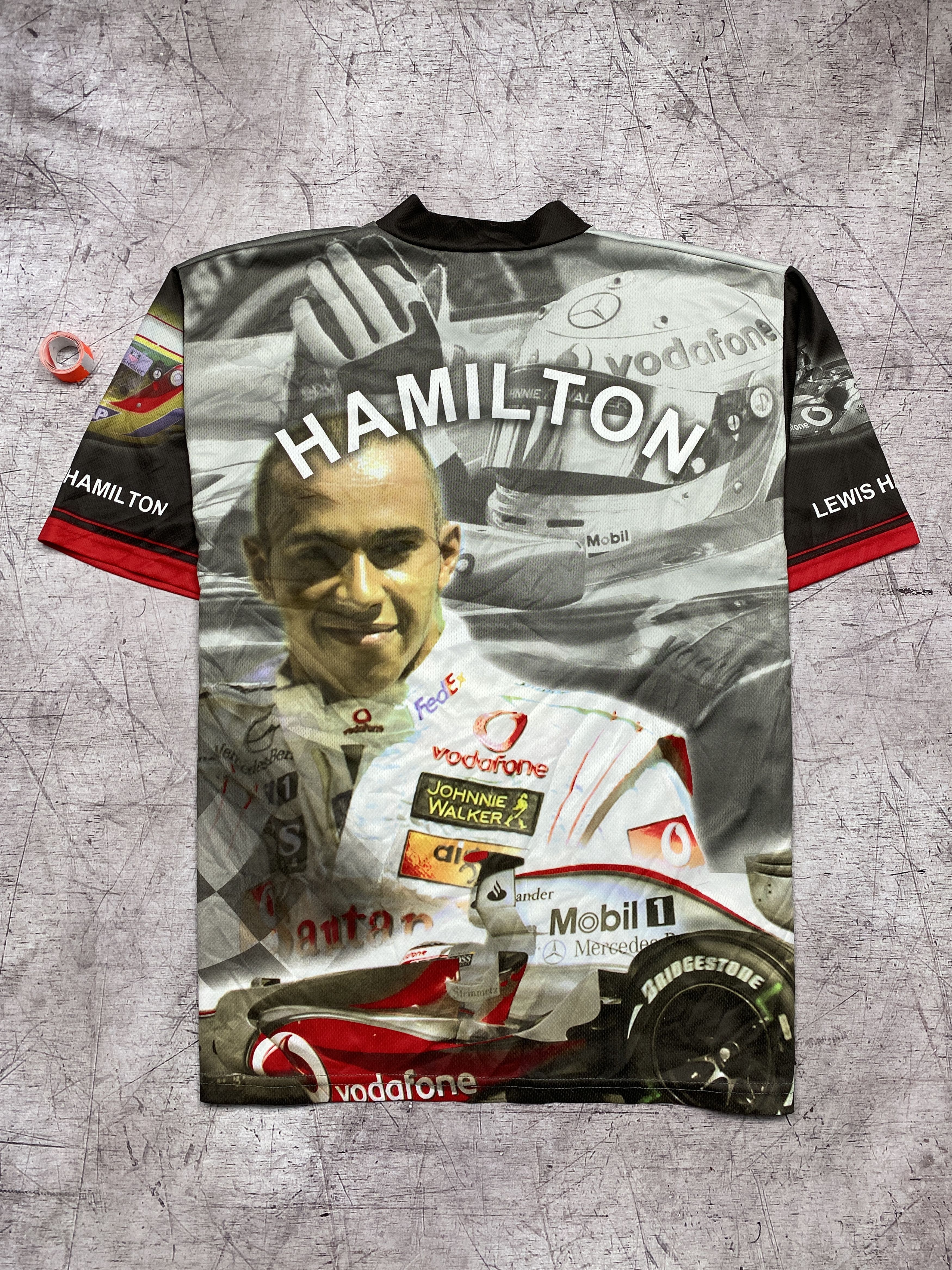 Hamilton × Mercedes-Benz Lewis Hamilton Mercedes Benz Vintage Mens Racing T-Shirt Size US L / EU 52-54 / 3 - 6 Thumbnail