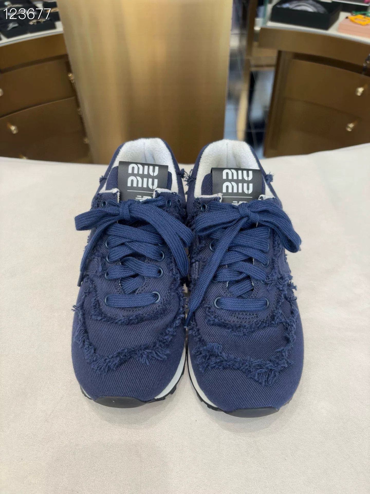 Miu Miu New Balance x Denim Sneakers Size US 5 / IT 35 - 1 Thumbnail